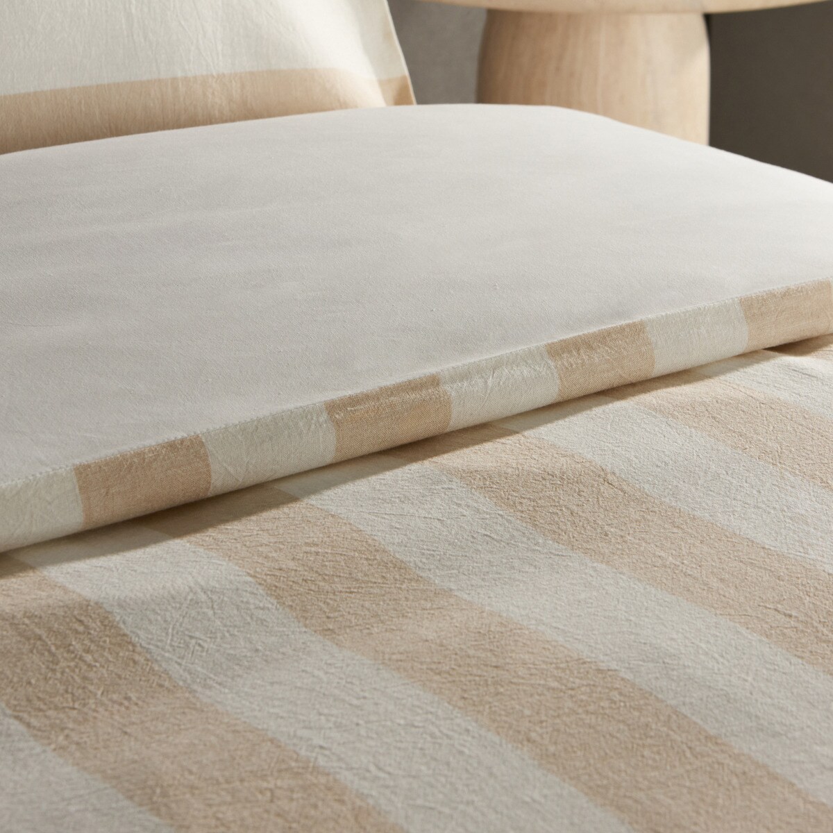 Juego de funda nórdica lino y algodón Orson El Corte Inglés - Beige Cama 90 cm Beige-3