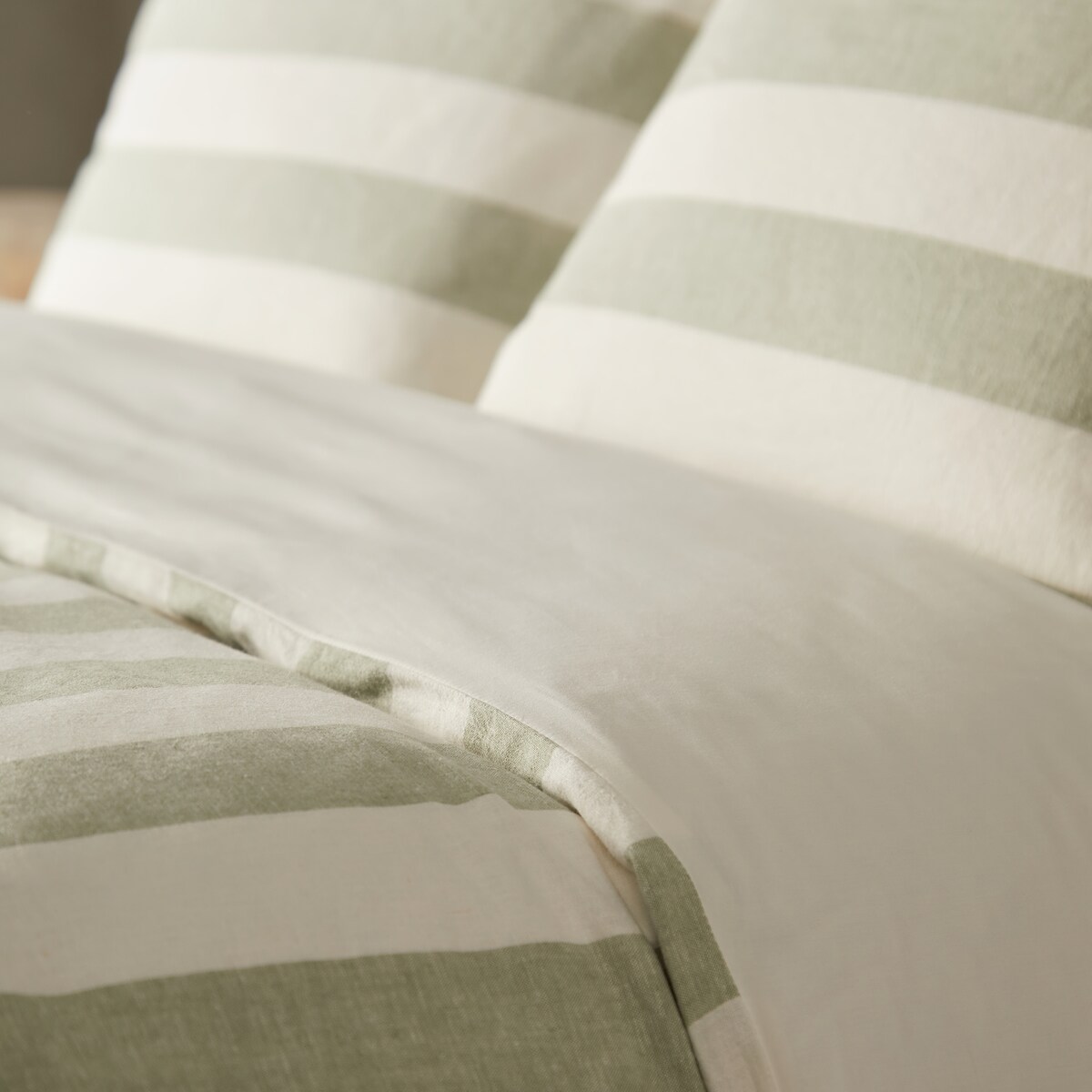 Juego de funda nórdica lino y algodón Orson El Corte Inglés Verde-3