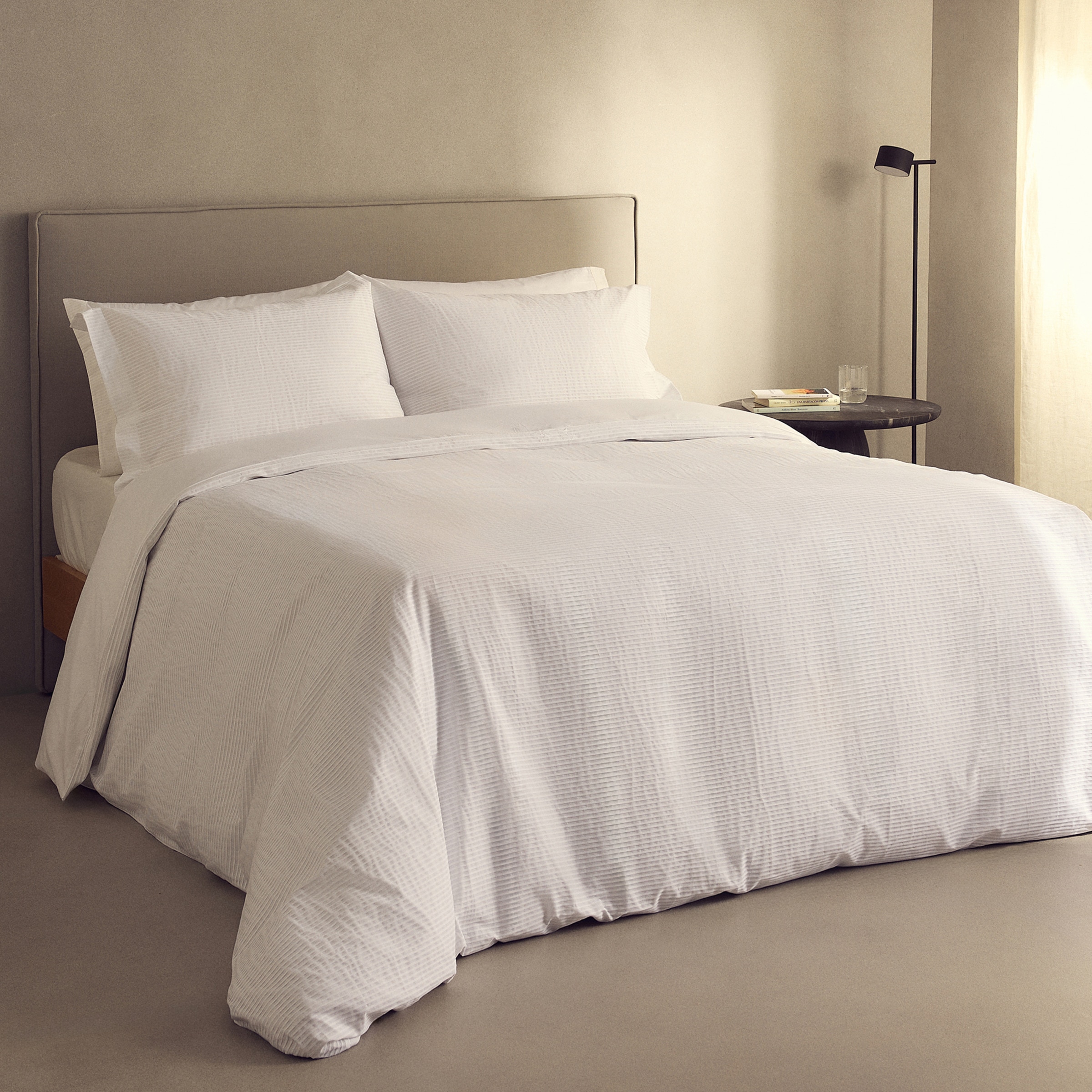 Juego de funda nórdica algodón Baume - Blanco Cama 150 cm Blanco-1