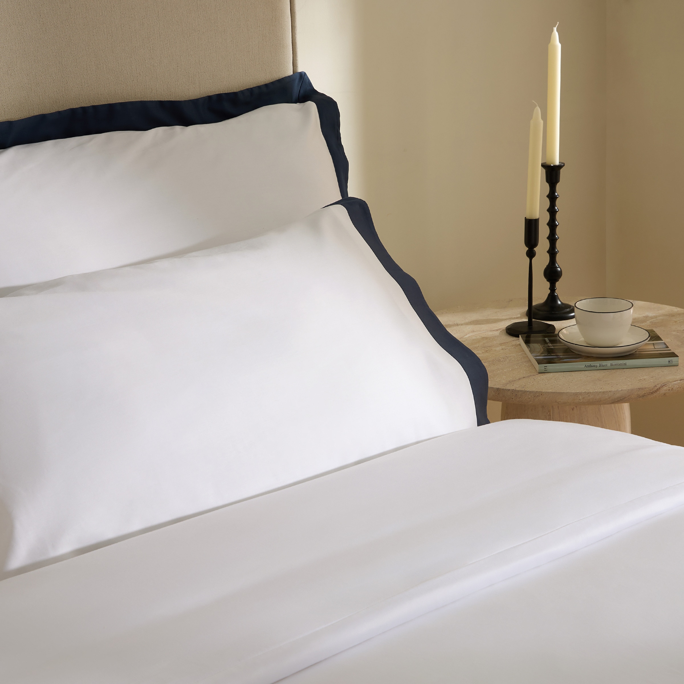 Funda nórdica algodón satén Avenue - Azul marino Cama 90 cm Azul marino-3