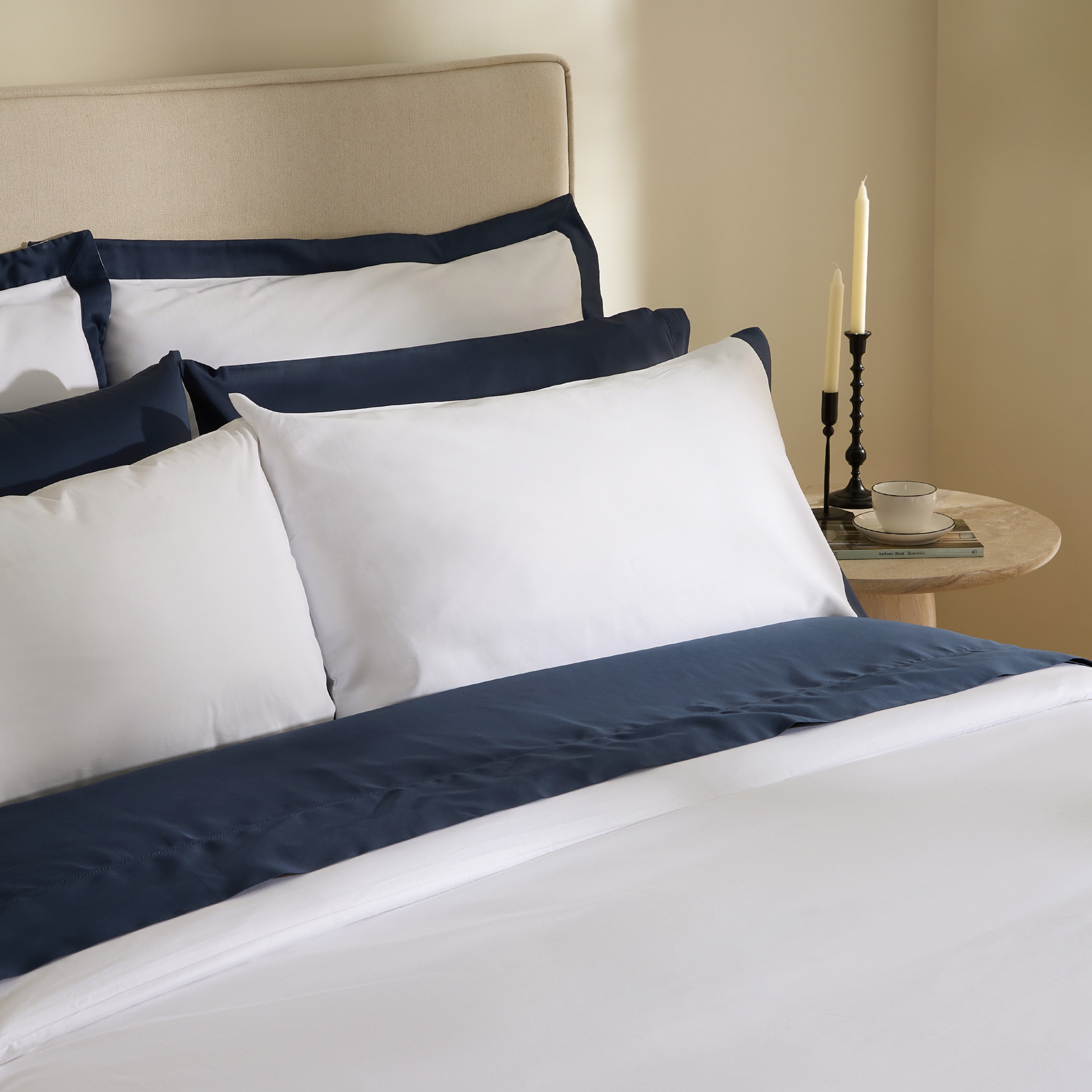 Funda nórdica algodón satén Avenue - Azul marino Cama 90 cm Azul marino-7