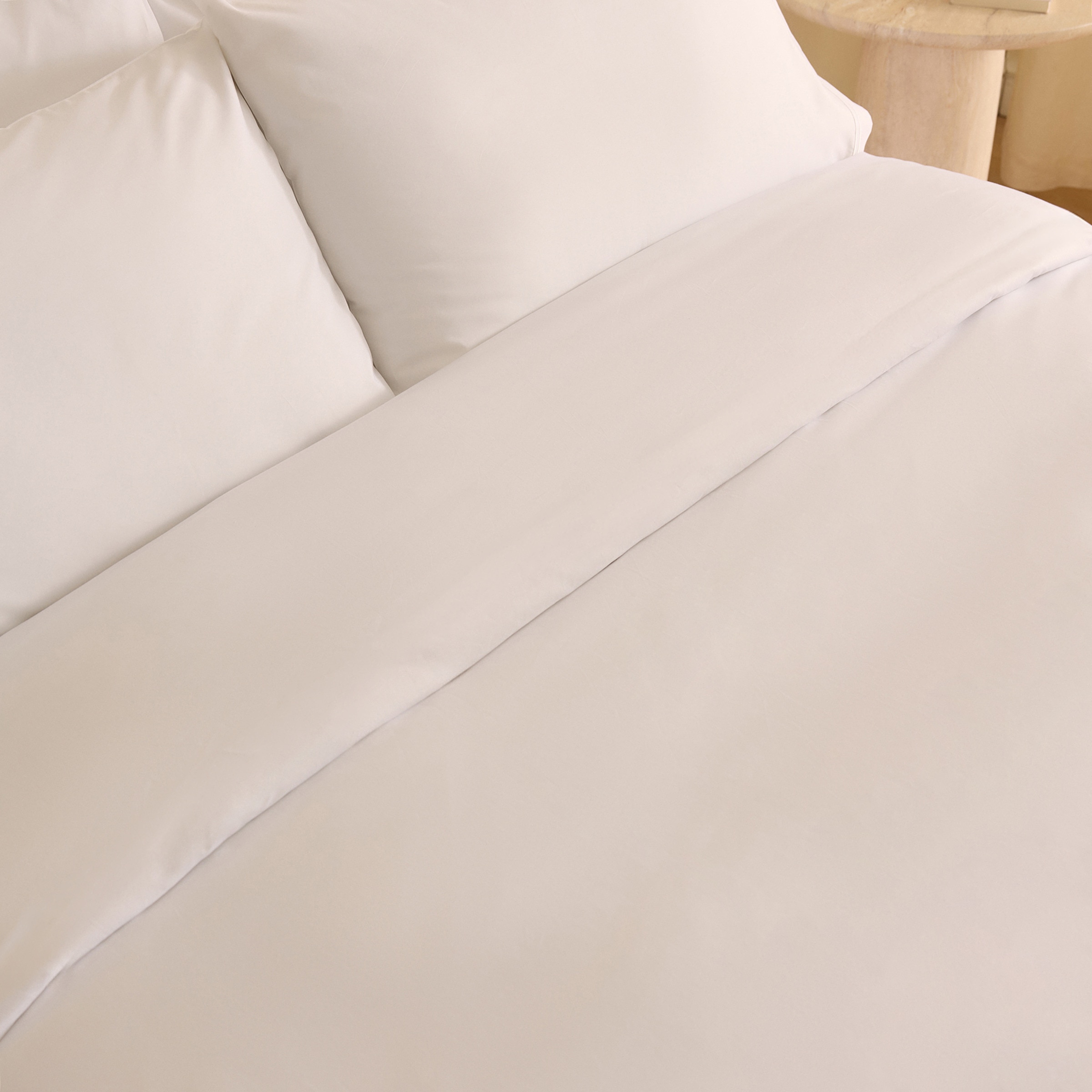 Juego de funda nórdica percal algodón egipcio 400 hilos Hotel El Corte Inglés - Blanco Cama 90 cm Blanco-3