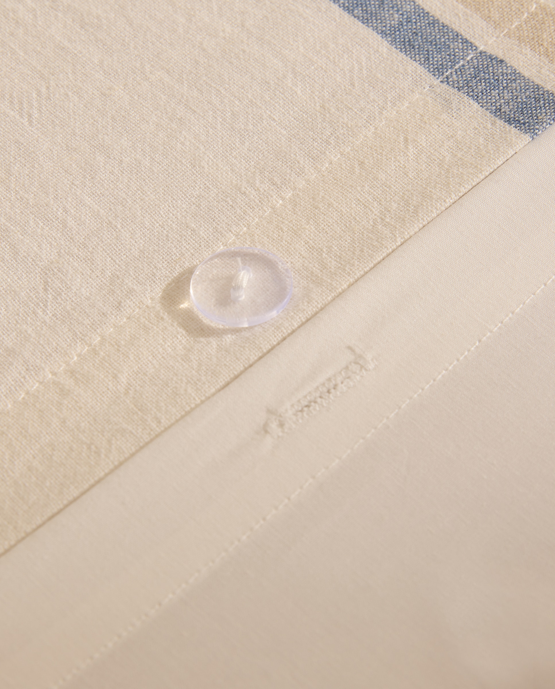 Conjunto Capa de Edredão em Linho e Algodão River Azul-5