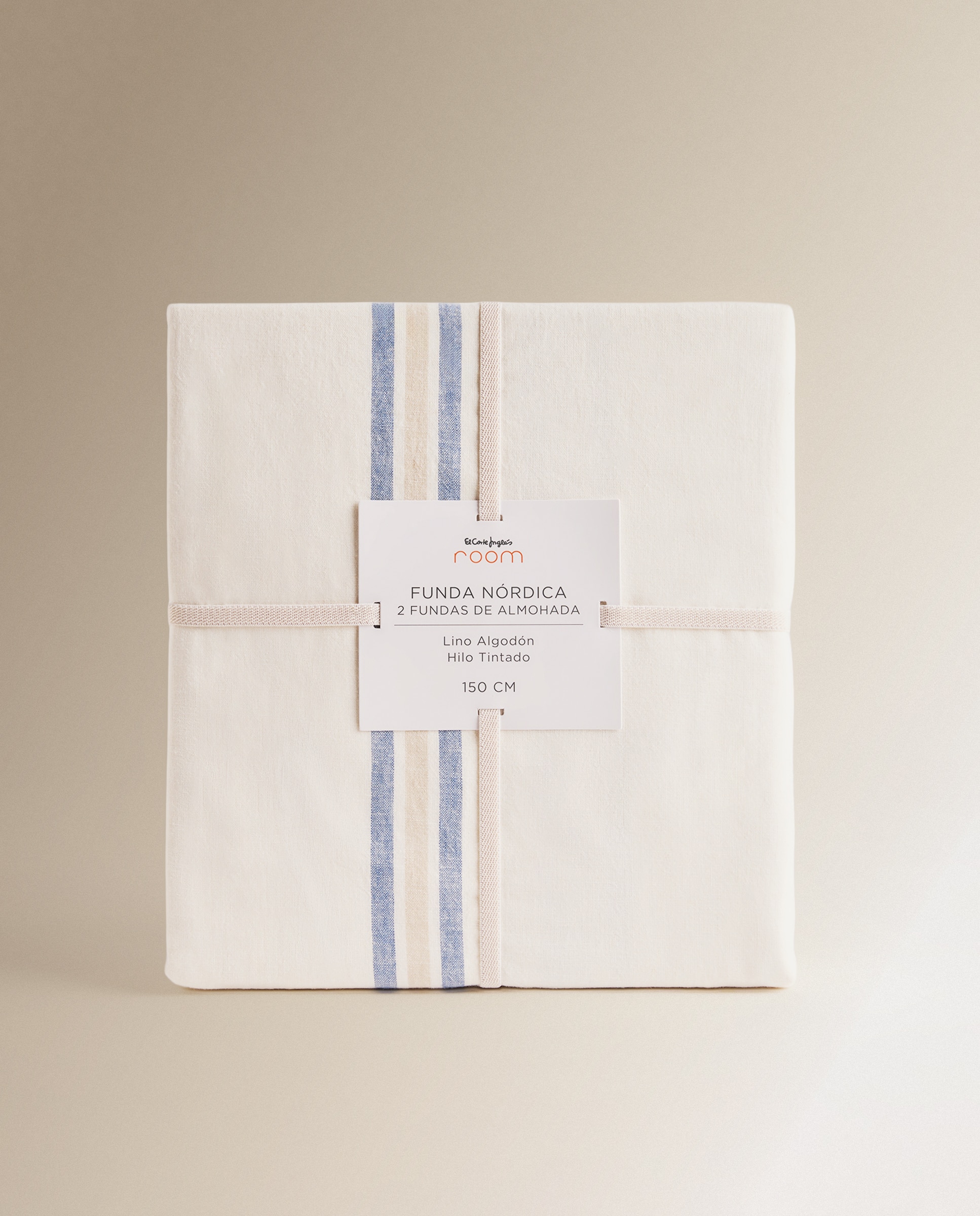 Conjunto Capa de Edredão em Linho e Algodão River Azul-7