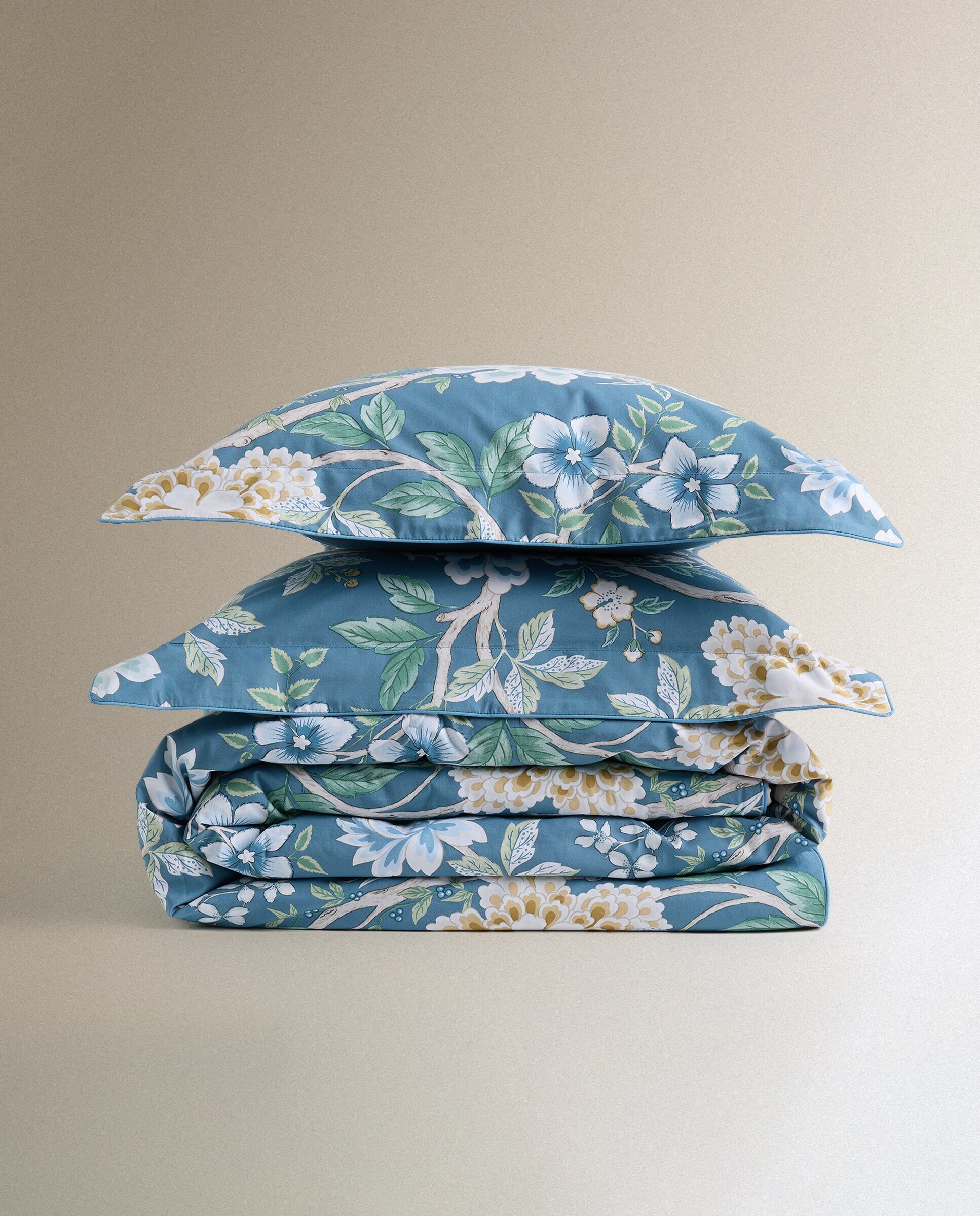 Juego de funda nórdica algodón Eiren - Azul Cama 105 cm Azul-6