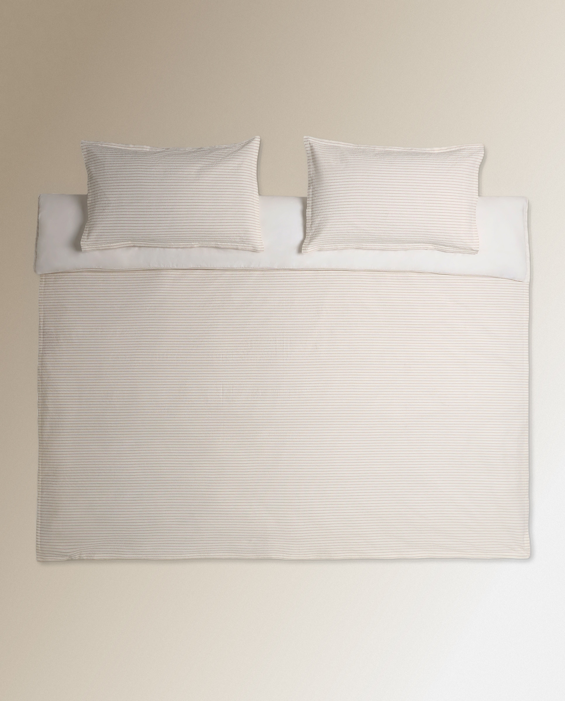 Juego de funda nórdica algodón Duna - Beige Cama 135 cm Beige-2