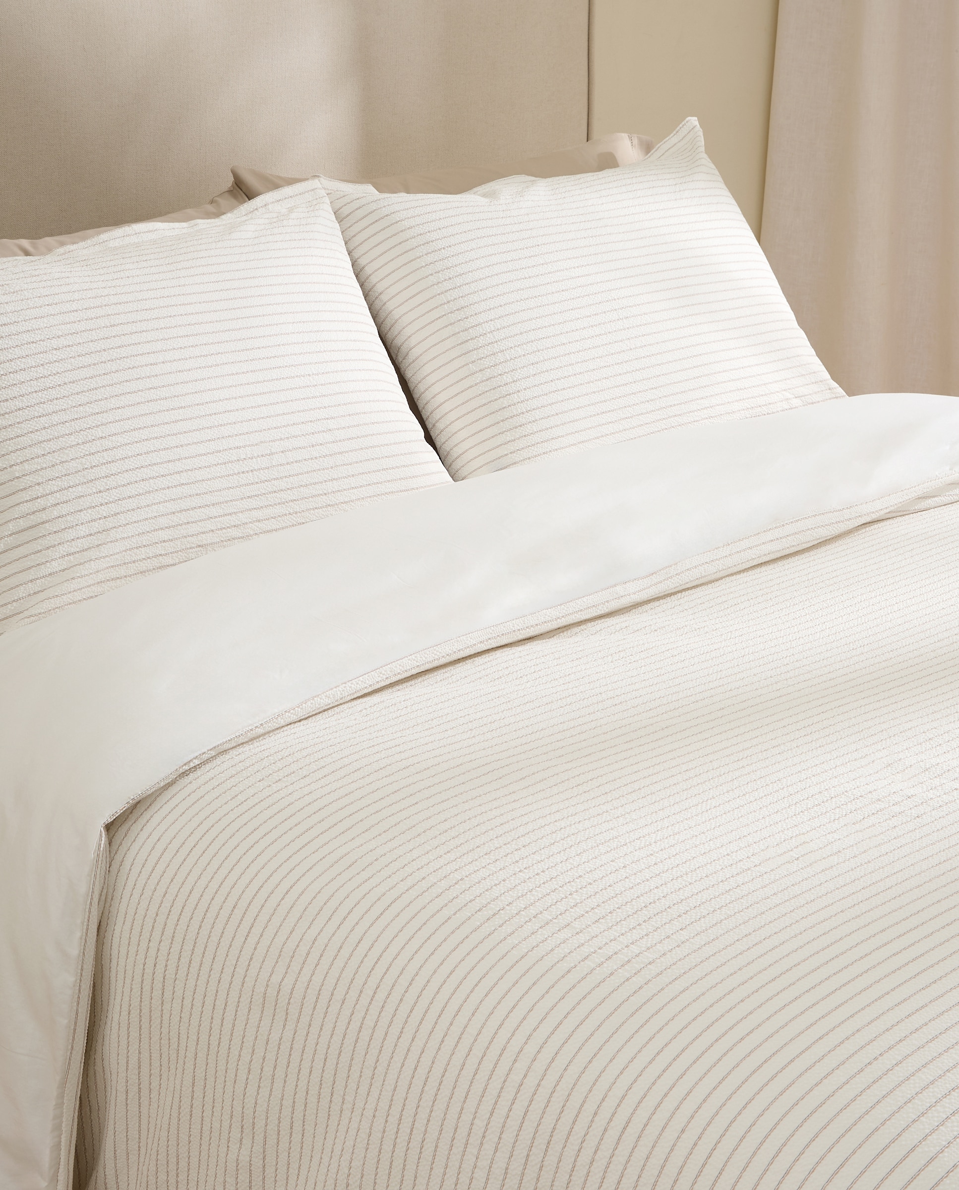 Juego de funda nórdica algodón Duna - Beige Cama 135 cm Beige-3