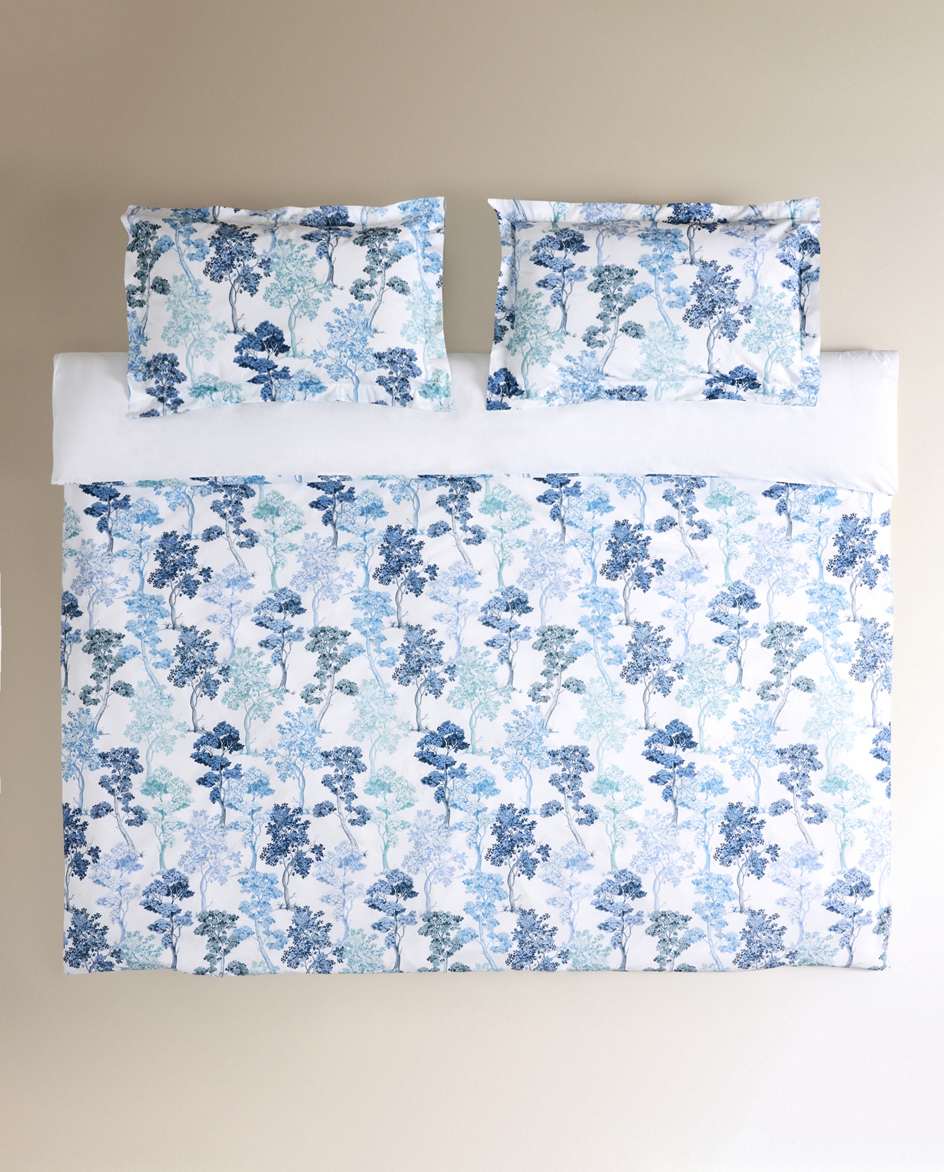 Conjunto de capa de edredão em algodão Persey El Corte Inglés Azul-2