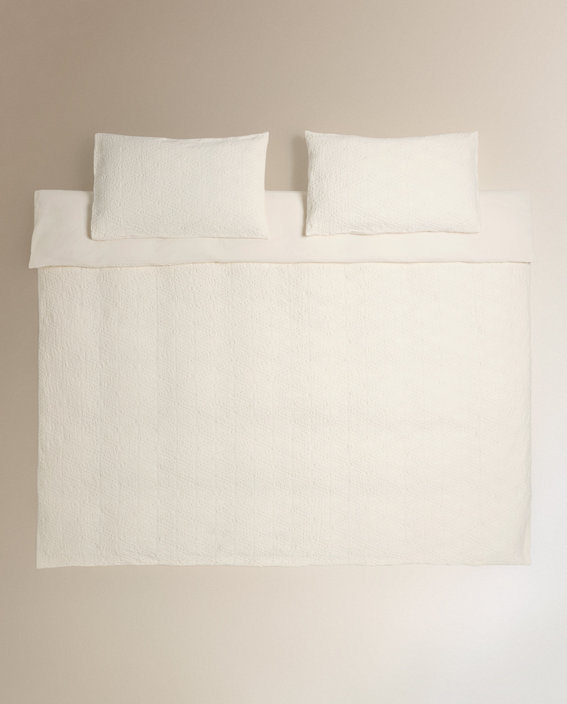 Juego de funda nórdica algodón Maxim - Crudo Cama 180 cm Crudo-2