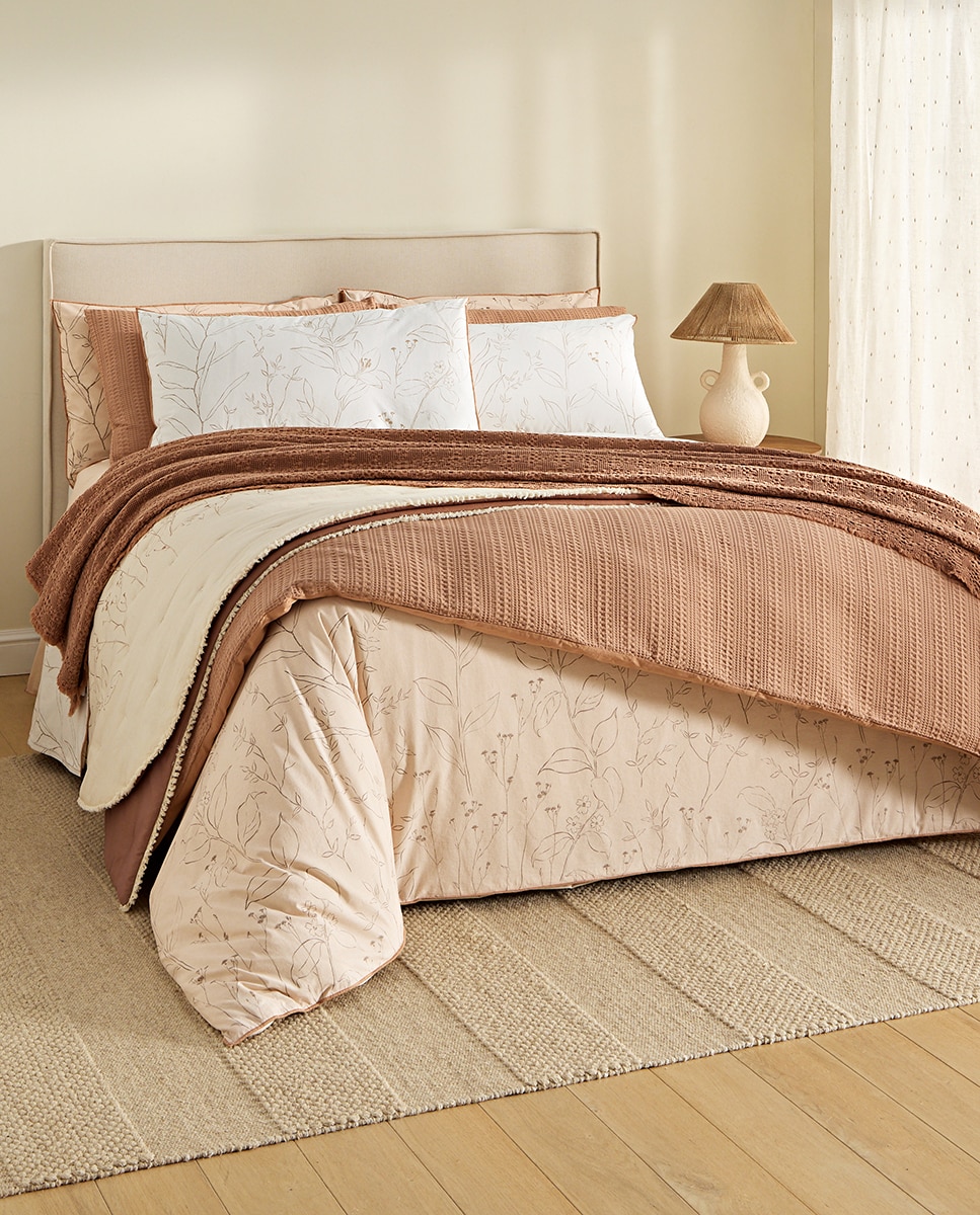 Coleção de roupa de cama Cotton rosa 1