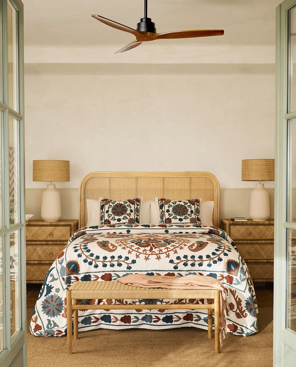 Coleção de roupa de cama Suzani azul 1