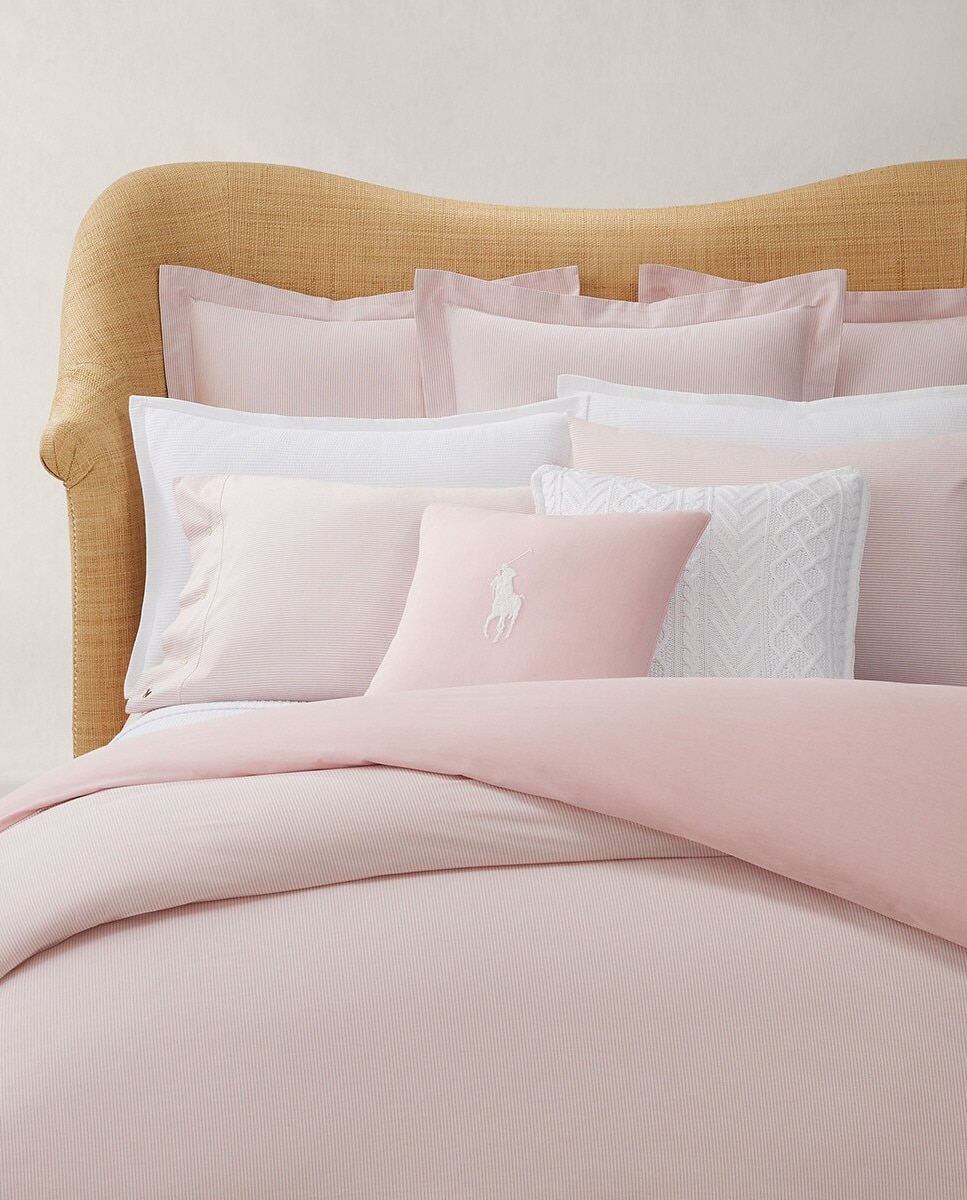 Ralph Lauren - Colección de cama Oxford rosa.