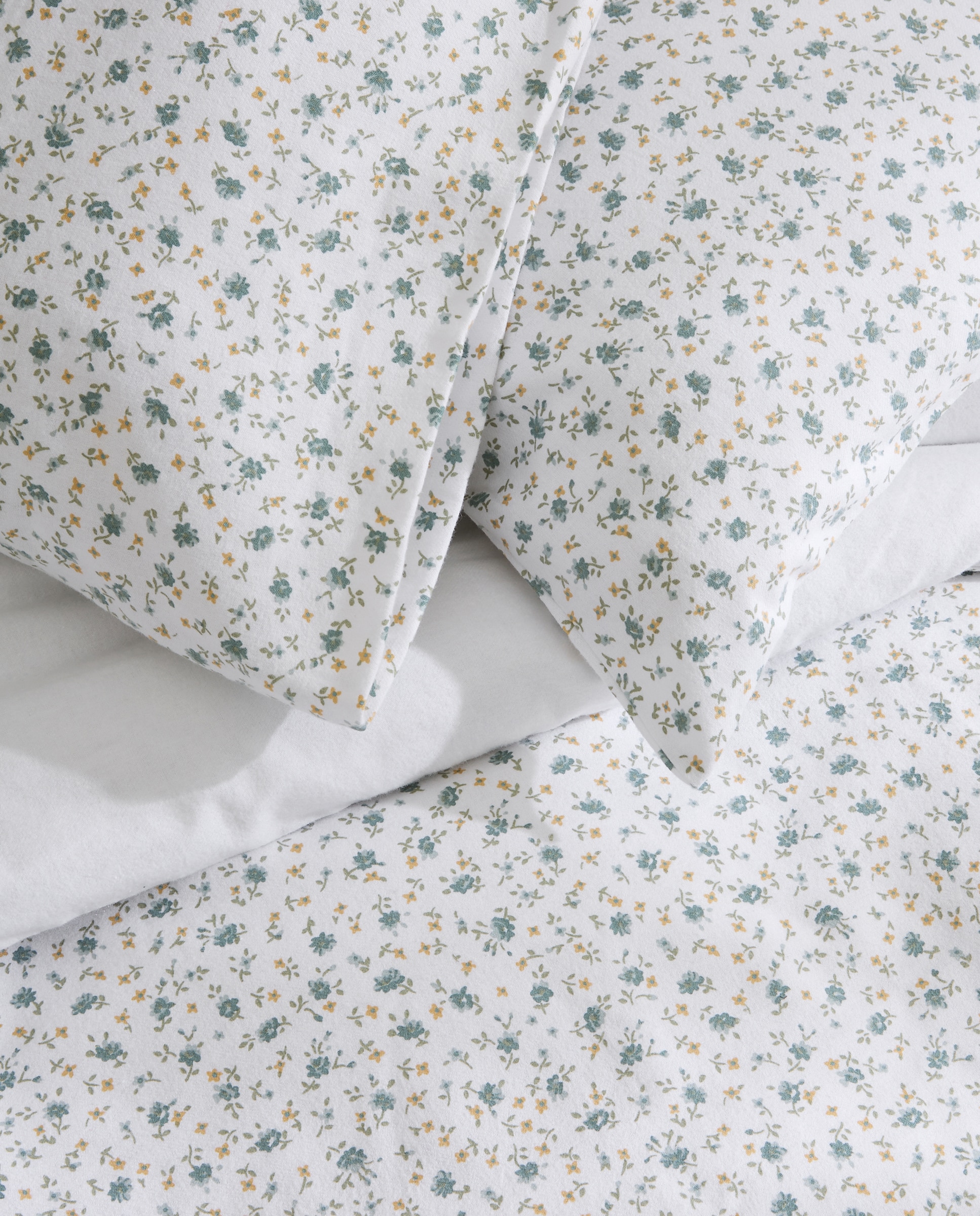 Juego de funda nórdica franela Blanche - Azul Cama 105 cm Azul-4