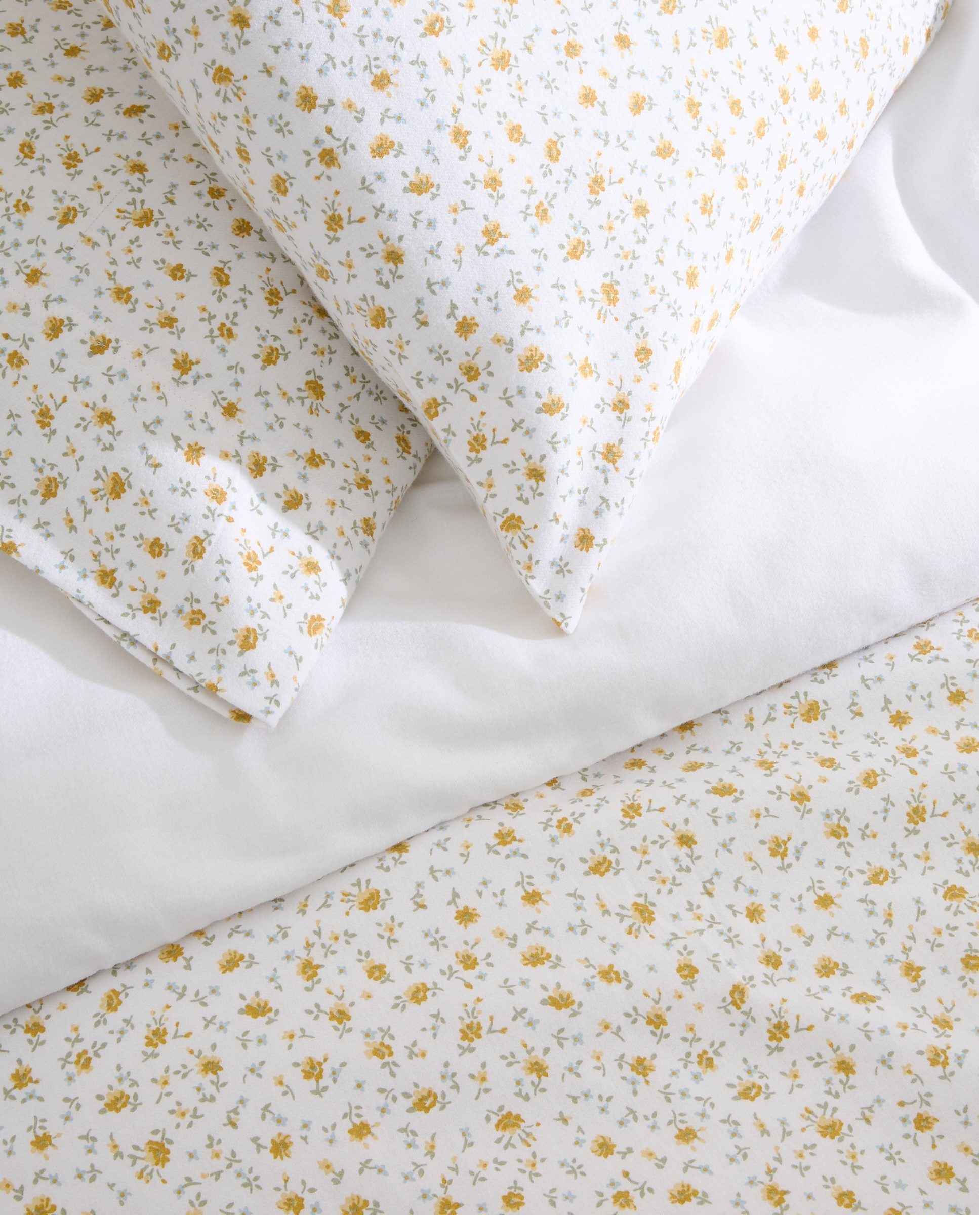 Juego de funda nórdica franela Blanche - Amarillo Cama 105 cm Amarillo-4