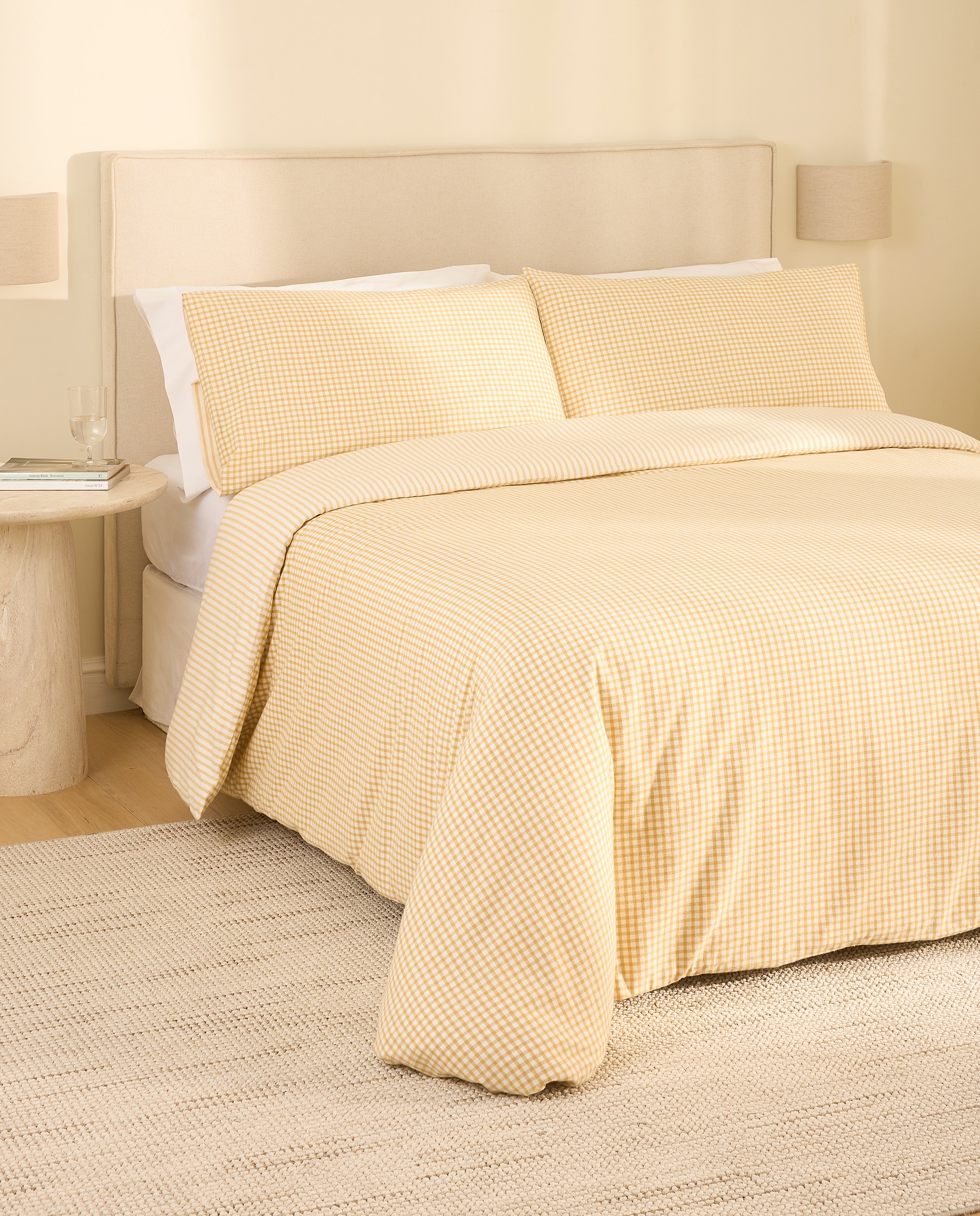 Imagen 1 de Juego de funda nórdica franela Archer - Amarillo Cama 180 cm Amarillo