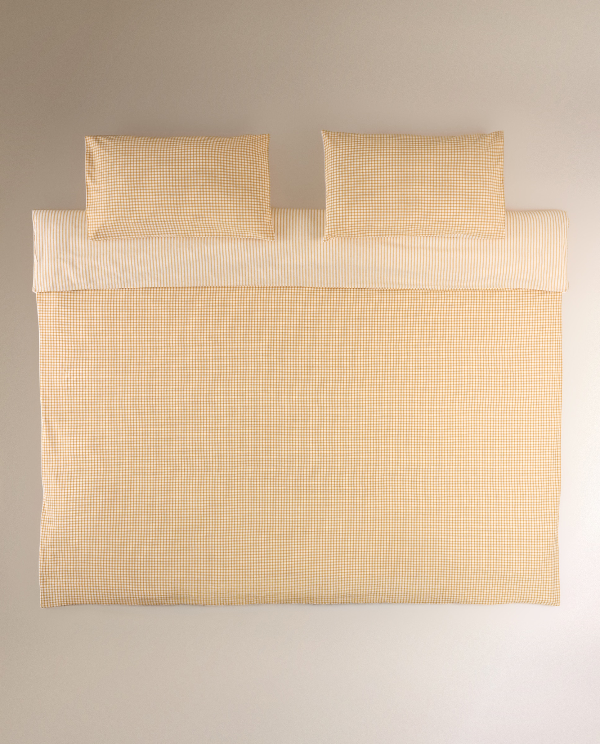 Imagen 2 de Juego de funda nórdica franela Archer - Amarillo Cama 180 cm Amarillo