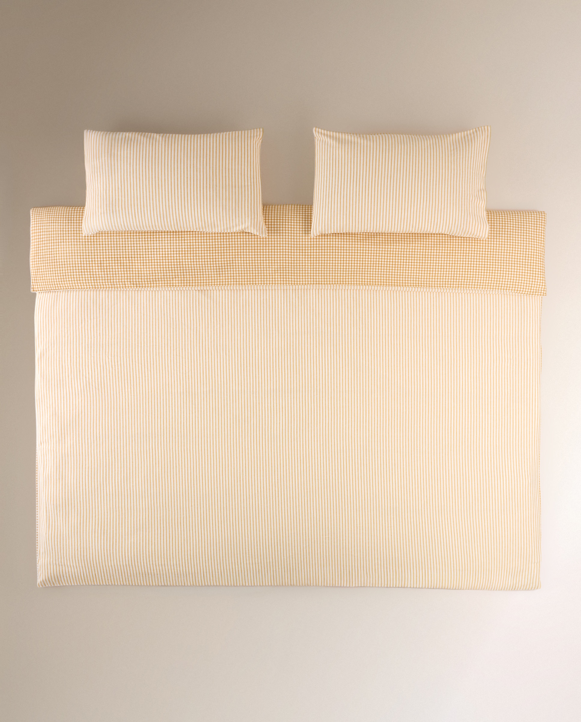 Imagen 3 de Juego de funda nórdica franela Archer - Amarillo Cama 180 cm Amarillo