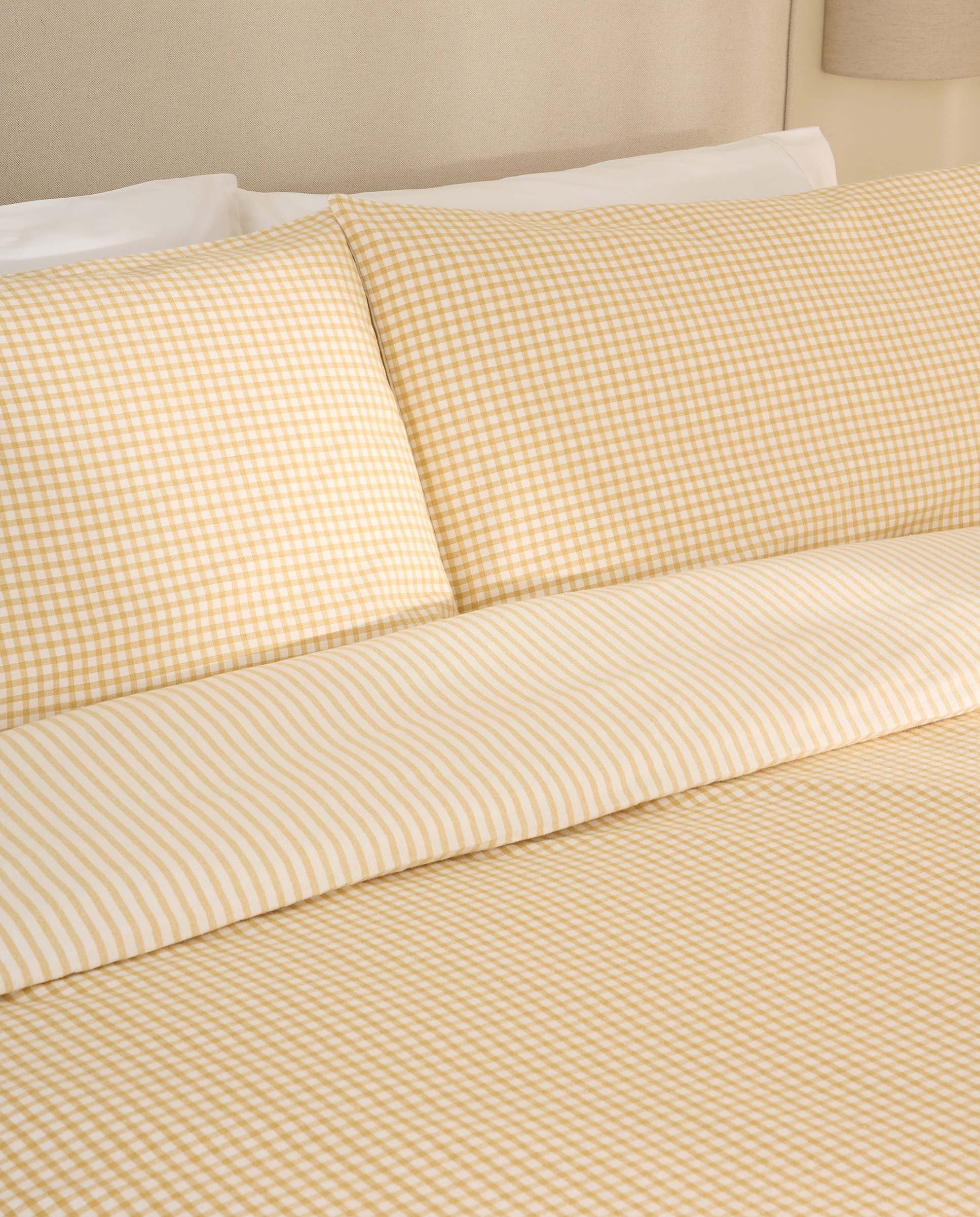 Imagen 4 de Juego de funda nórdica franela Archer - Amarillo Cama 180 cm Amarillo
