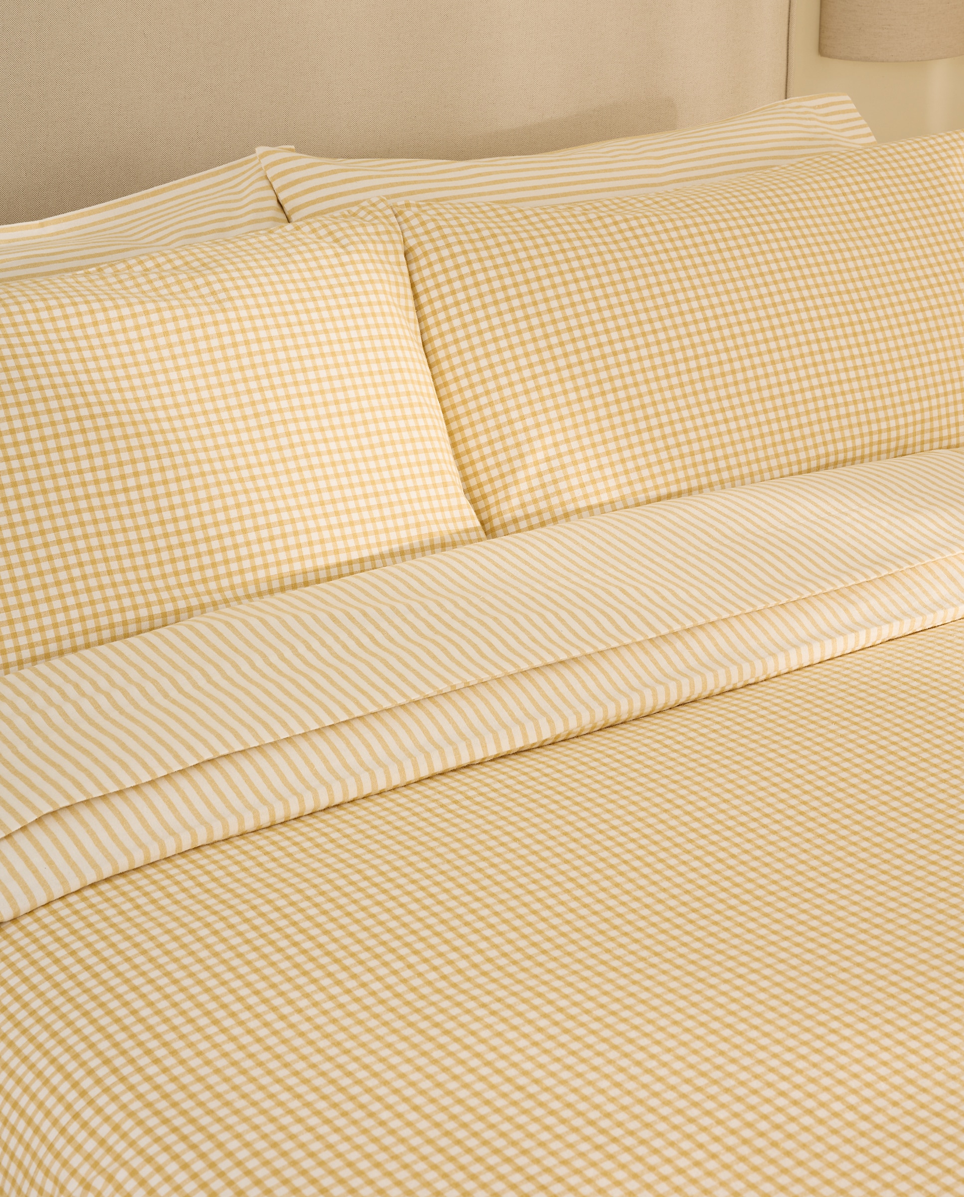 Imagen 7 de Juego de funda nórdica franela Archer - Amarillo Cama 180 cm Amarillo