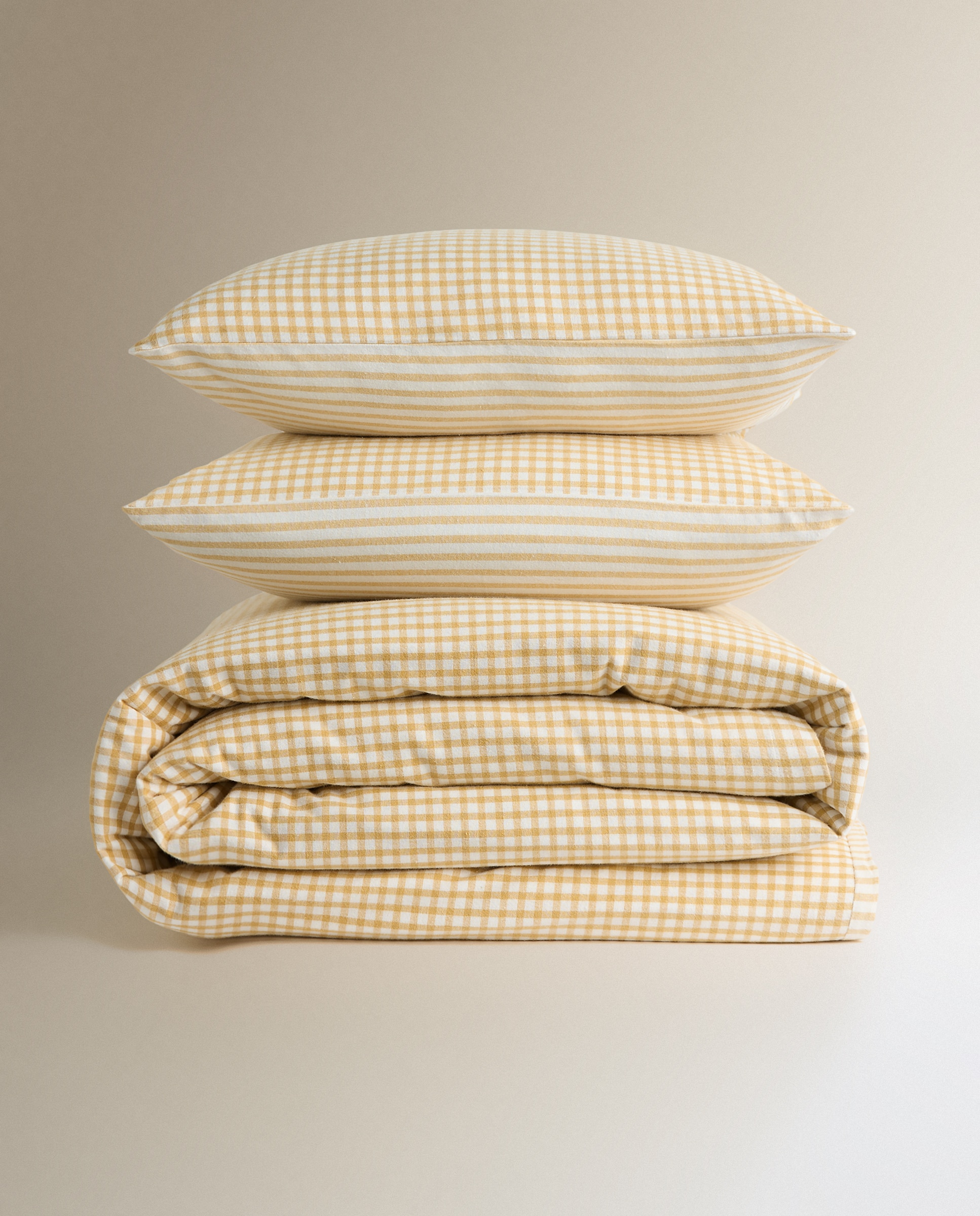 Imagen 8 de Juego de funda nórdica franela Archer - Amarillo Cama 180 cm Amarillo