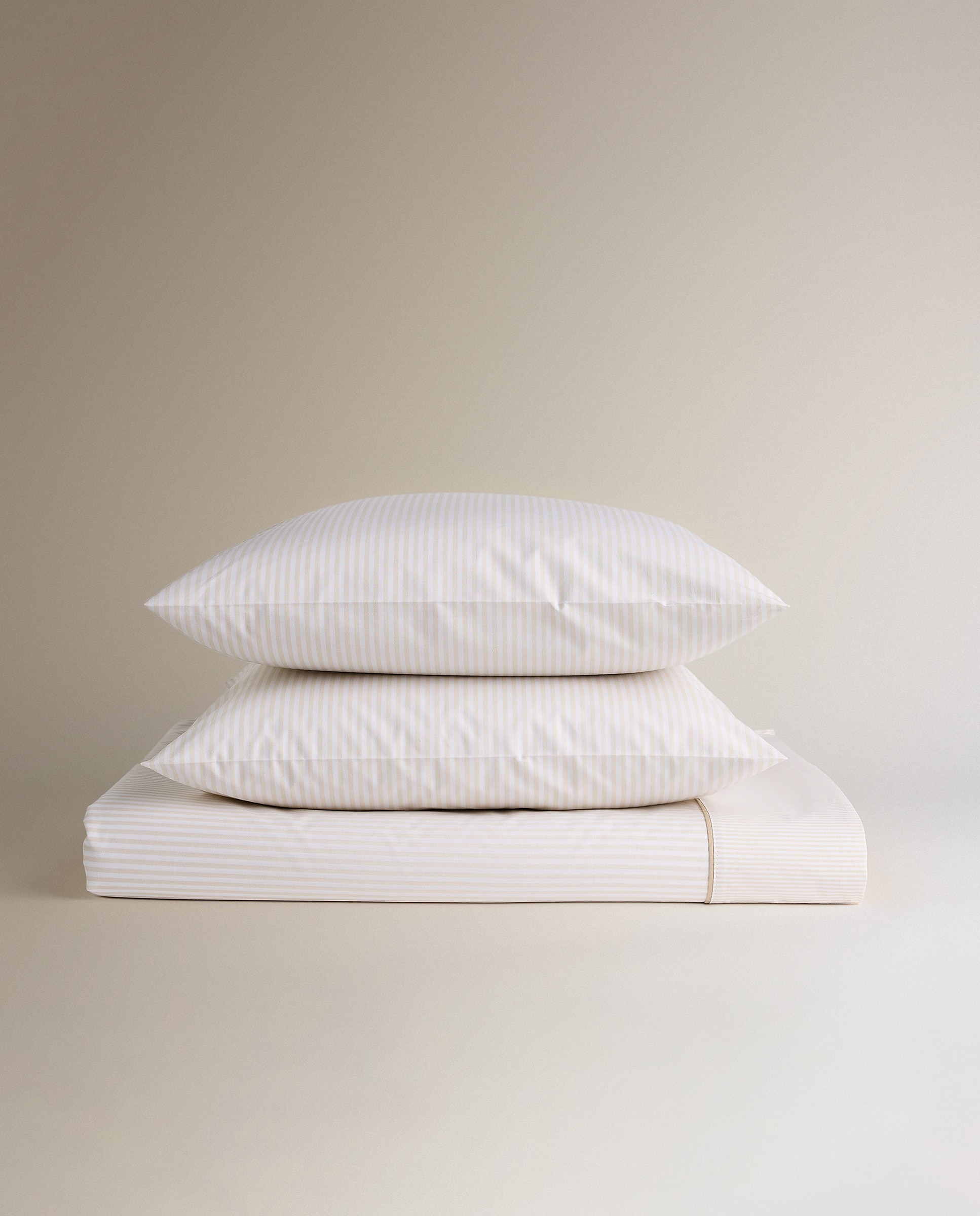Juego de sábanas algodón Robin - Beige Cama 105 cm Beige-5