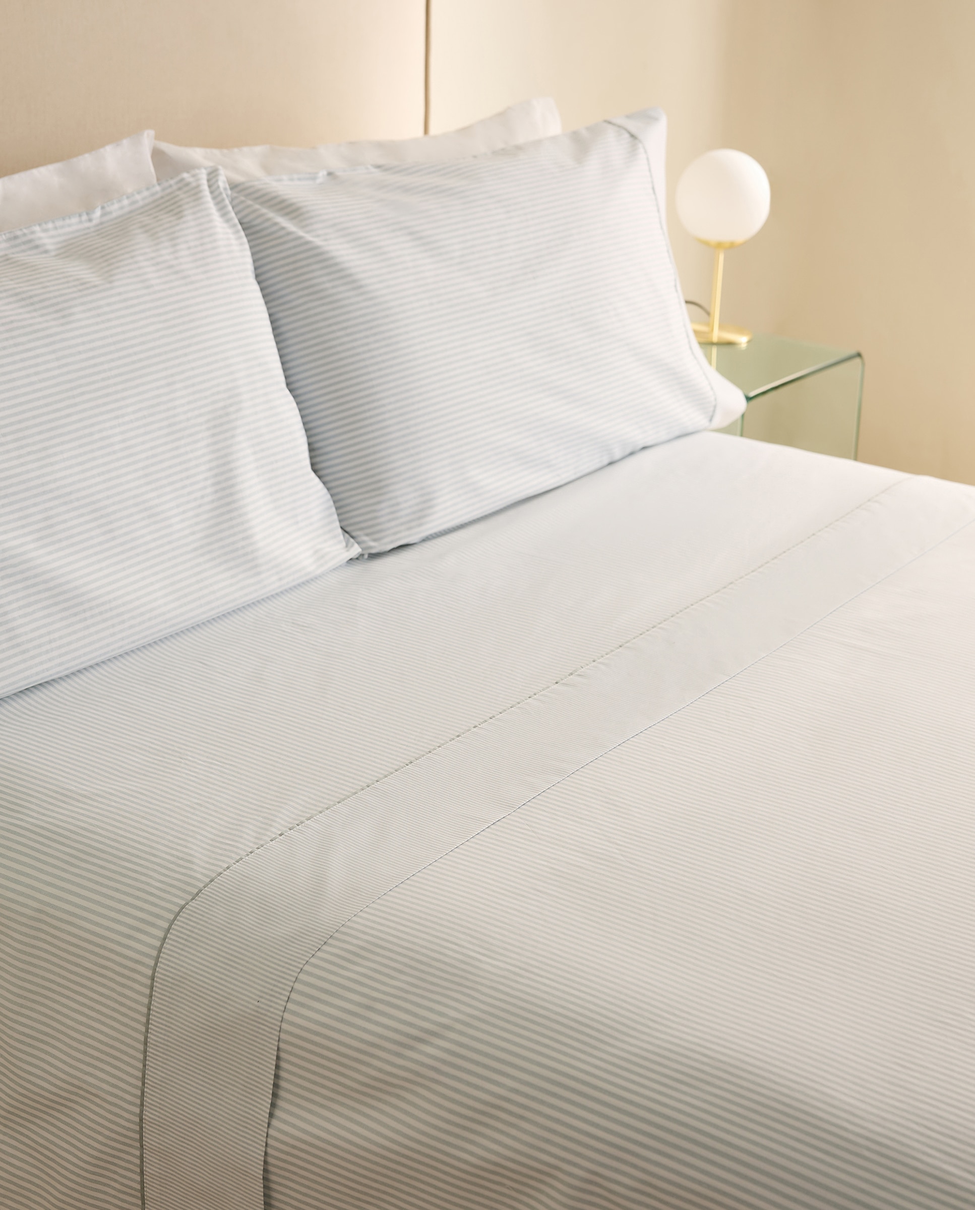 Juego de sábanas algodón Robin - Azul Cama 90 cm Azul-1
