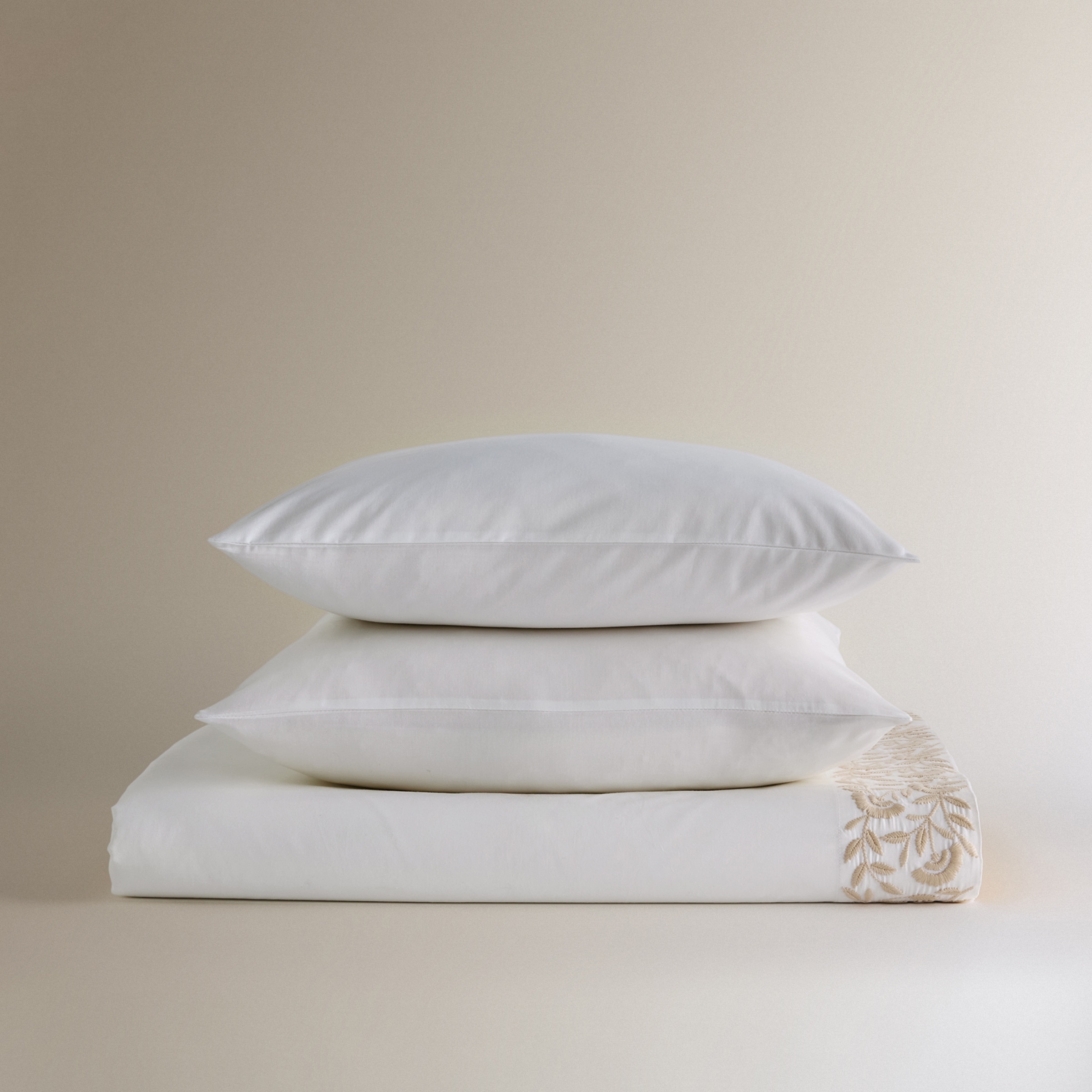 Conjunto de Lençóis de Algodão Bordado Margot Natural-5