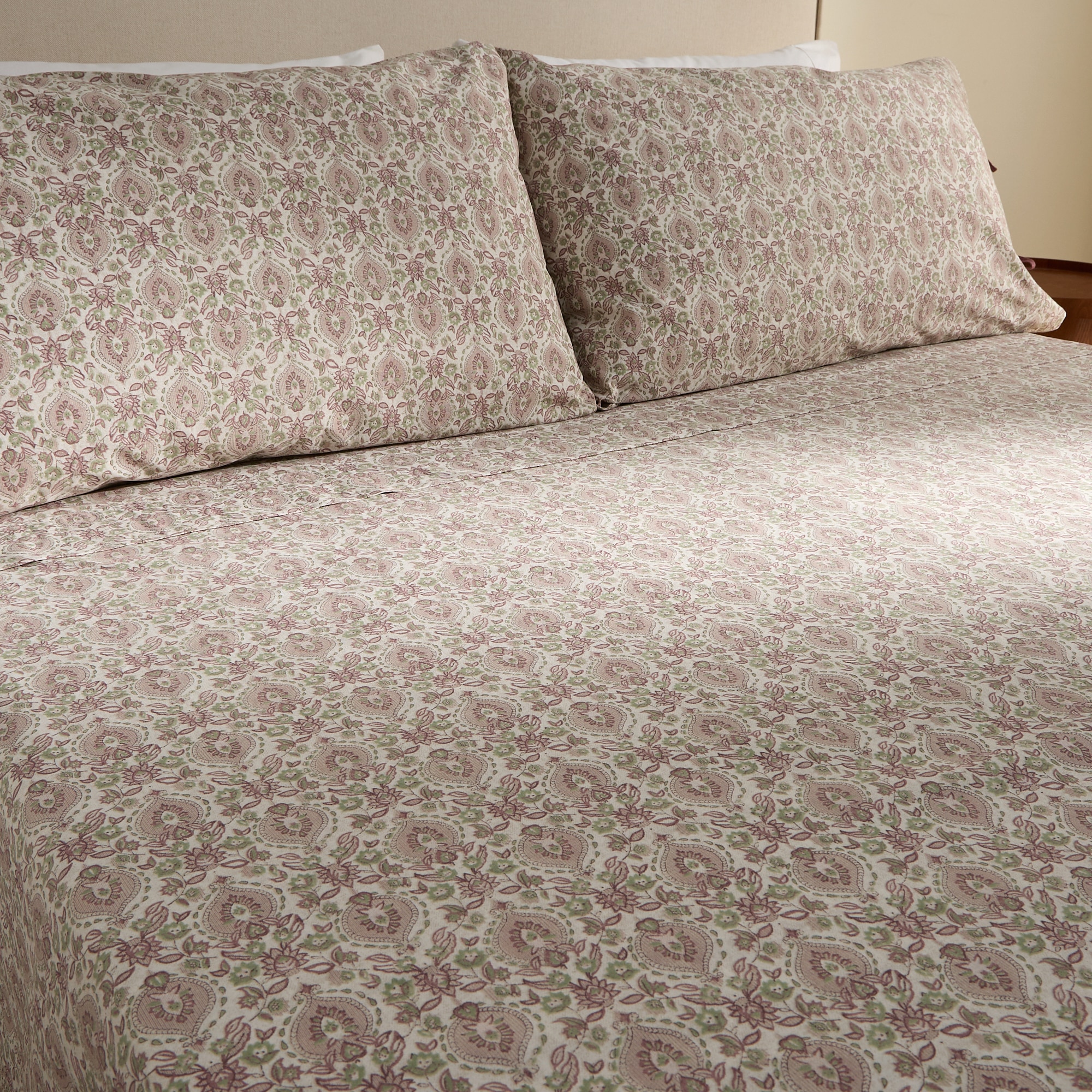 Conjunto de Lençóis de Algodão Kiana Rosa-1