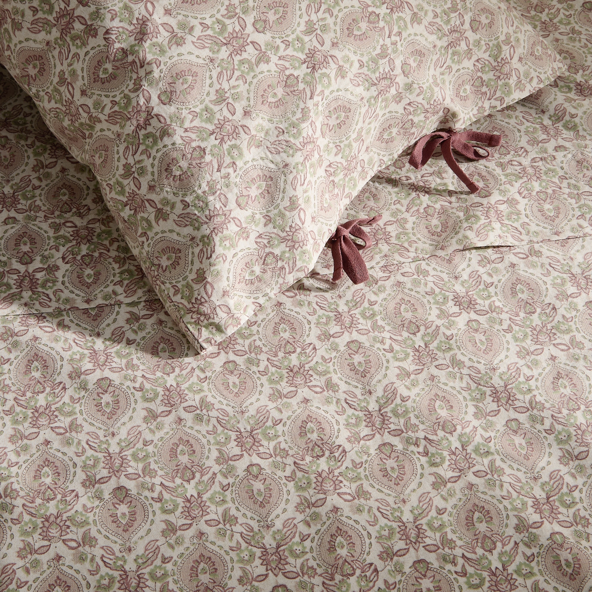 Conjunto de Lençóis de Algodão Kiana Rosa-3