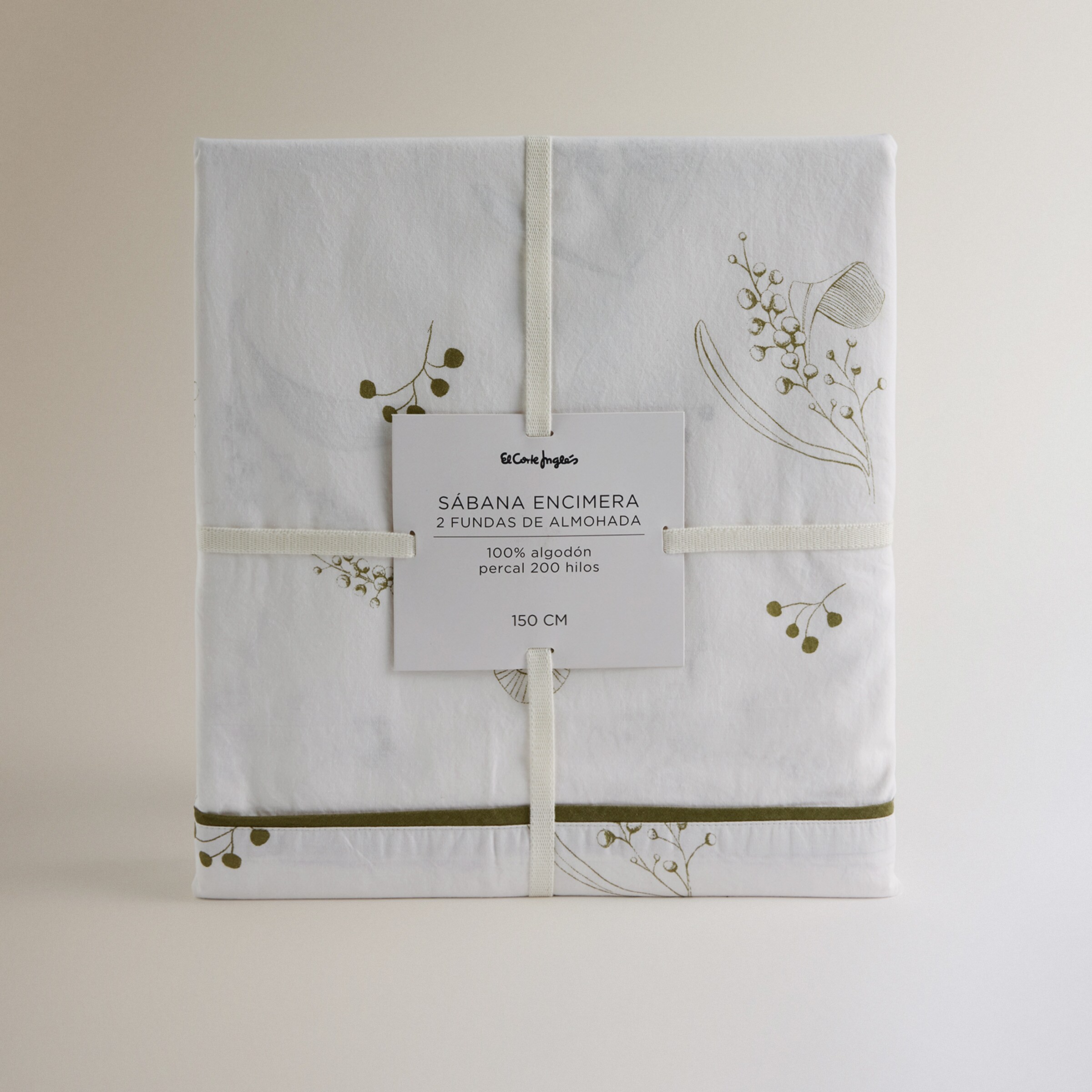 Conjunto de Lençóis de Algodão Alborada Verde-6