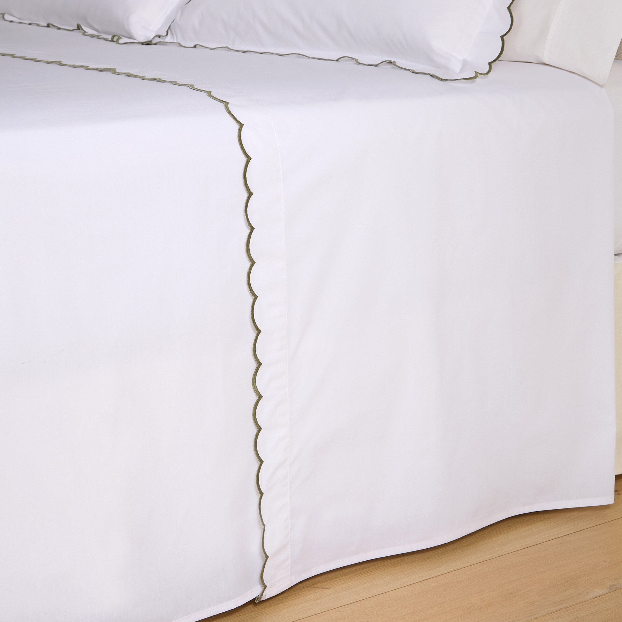 Juego de sábanas algodón Ona - Rojo Cama 180 cm Verde-2