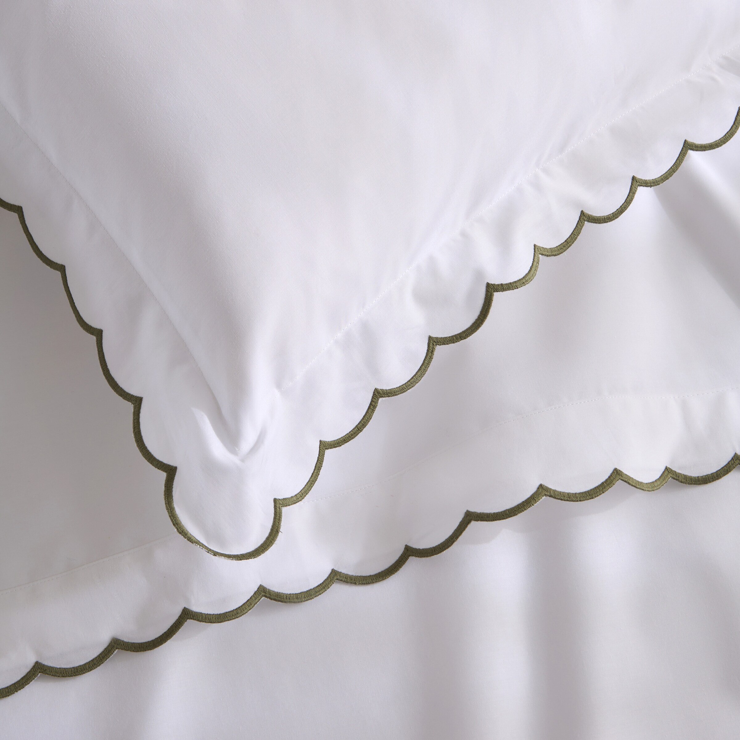 Juego de sábanas algodón Ona - Rojo Cama 180 cm Verde-3