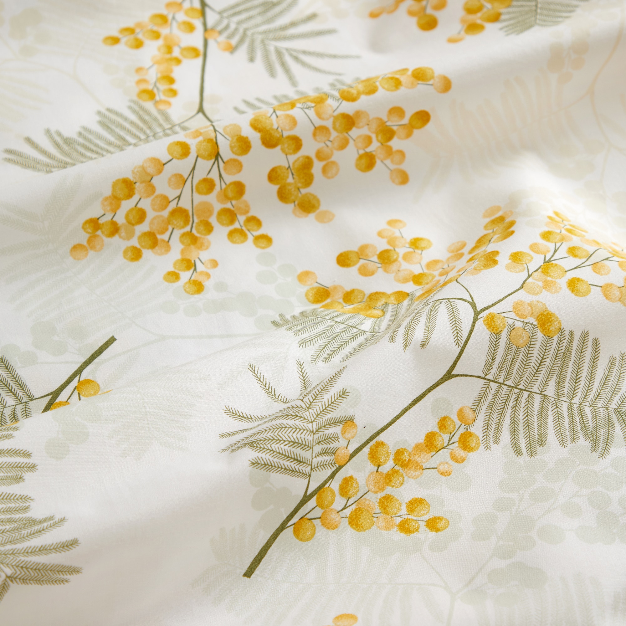 Conjunto de Lençóis de Algodão Mimosa Amarelo-4