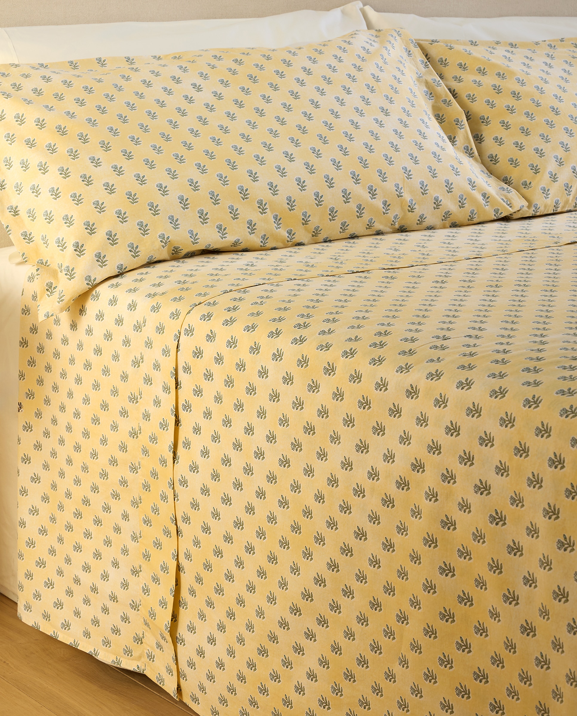 Juego de sábanas algodón Summer - Rosa Cama 90 cm Amarillo-2