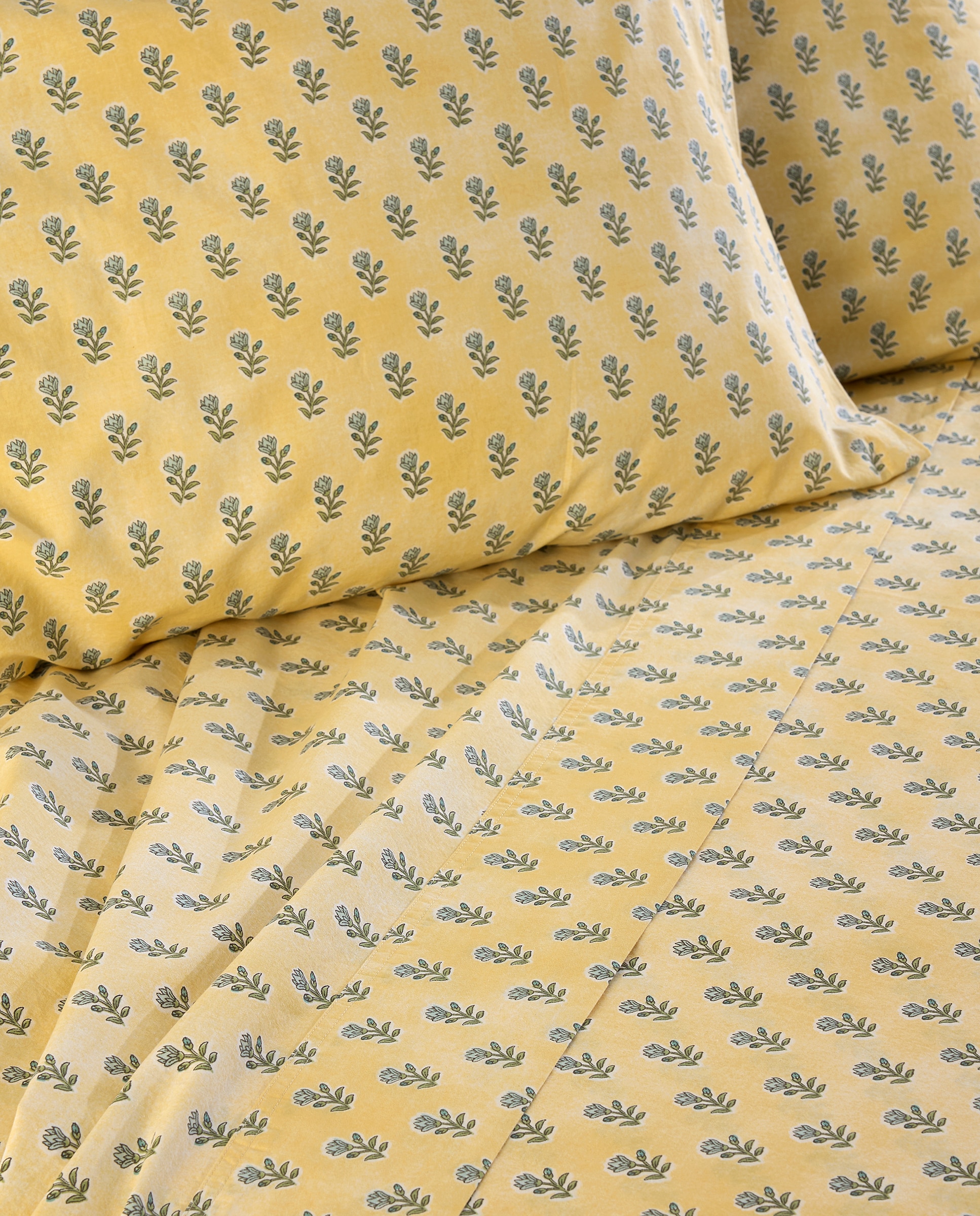 Juego de sábanas algodón Summer - Rosa Cama 90 cm Amarillo-3