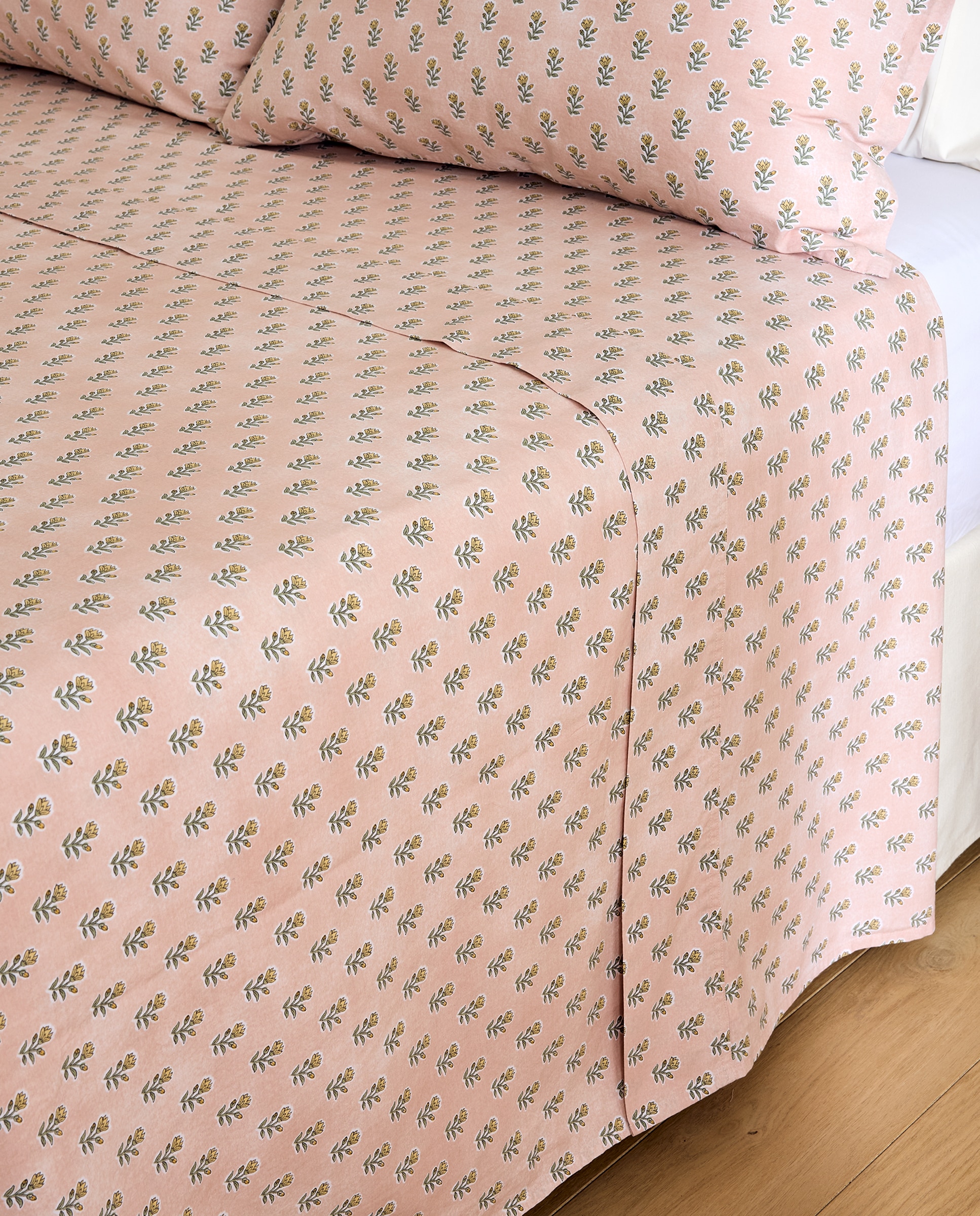 Conjunto de Lençóis de Algodão Summer Rosa-2