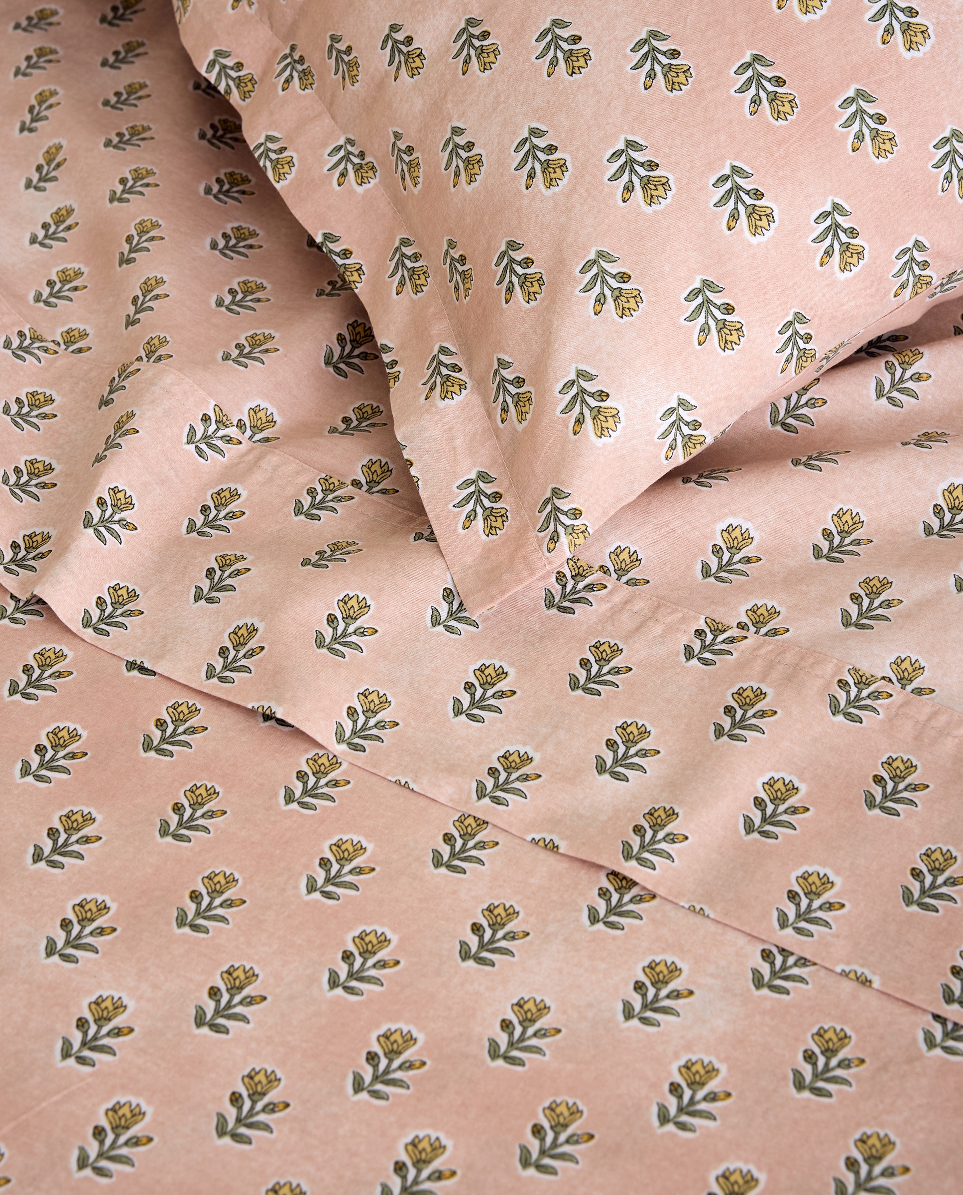 Conjunto de Lençóis de Algodão Summer Rosa-3