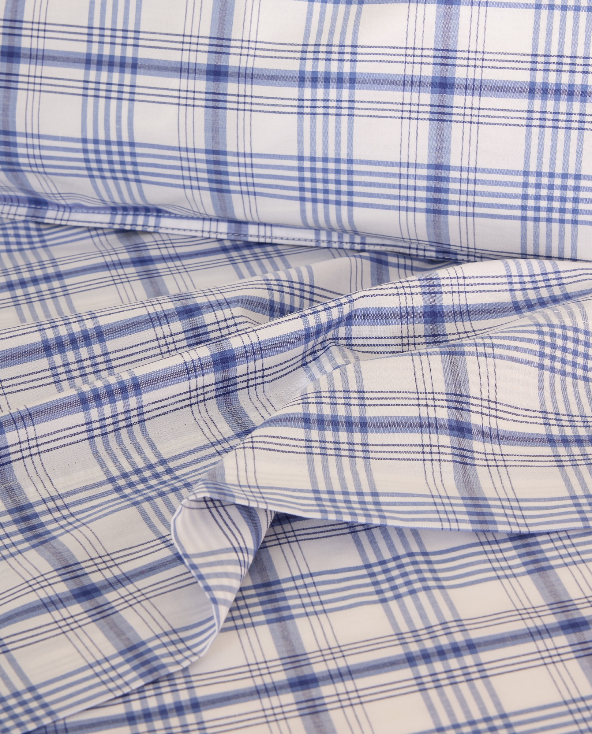 Conjunto de lençóis de algodão Bristol Azul-3