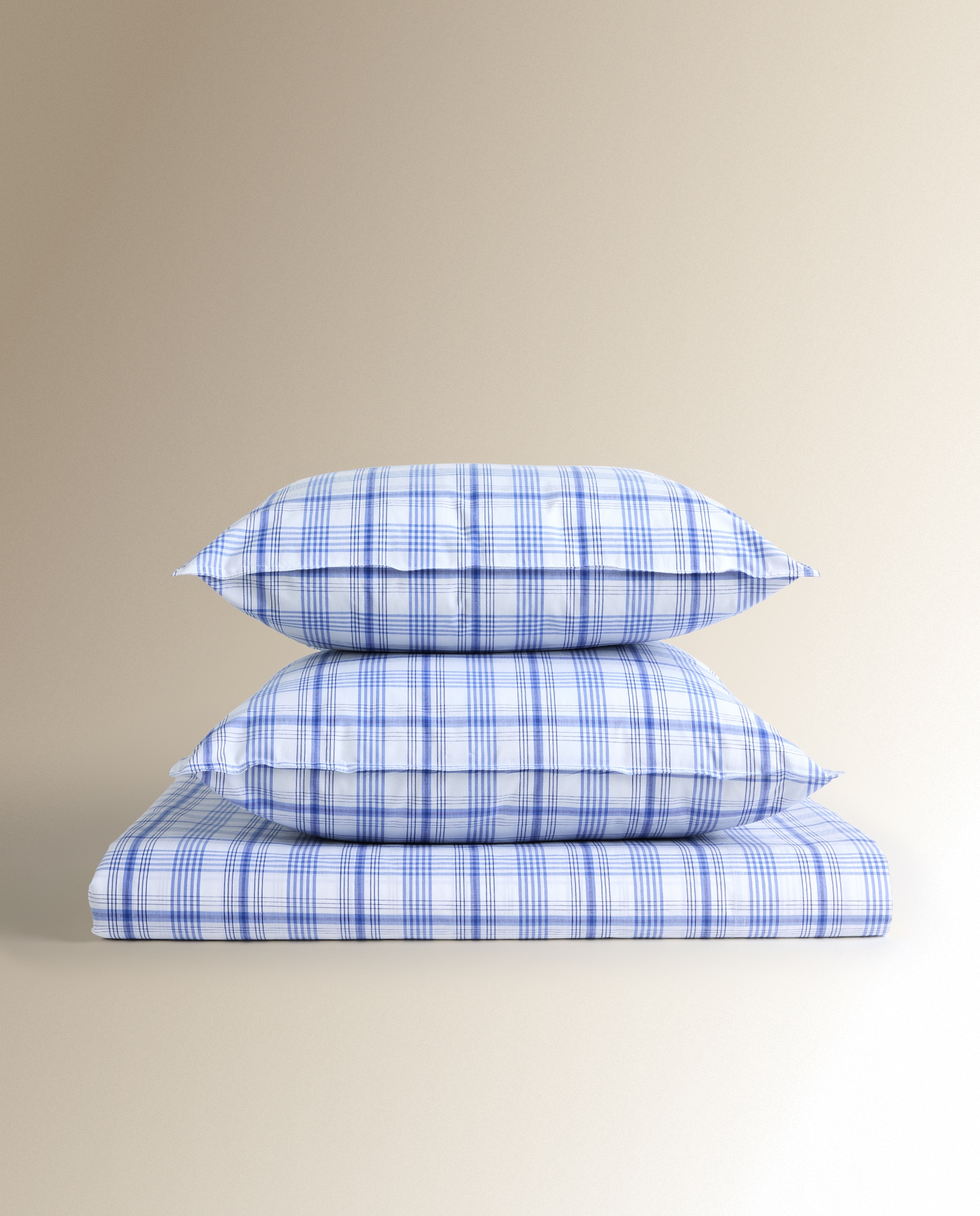 Conjunto de lençóis de algodão Bristol Azul-5