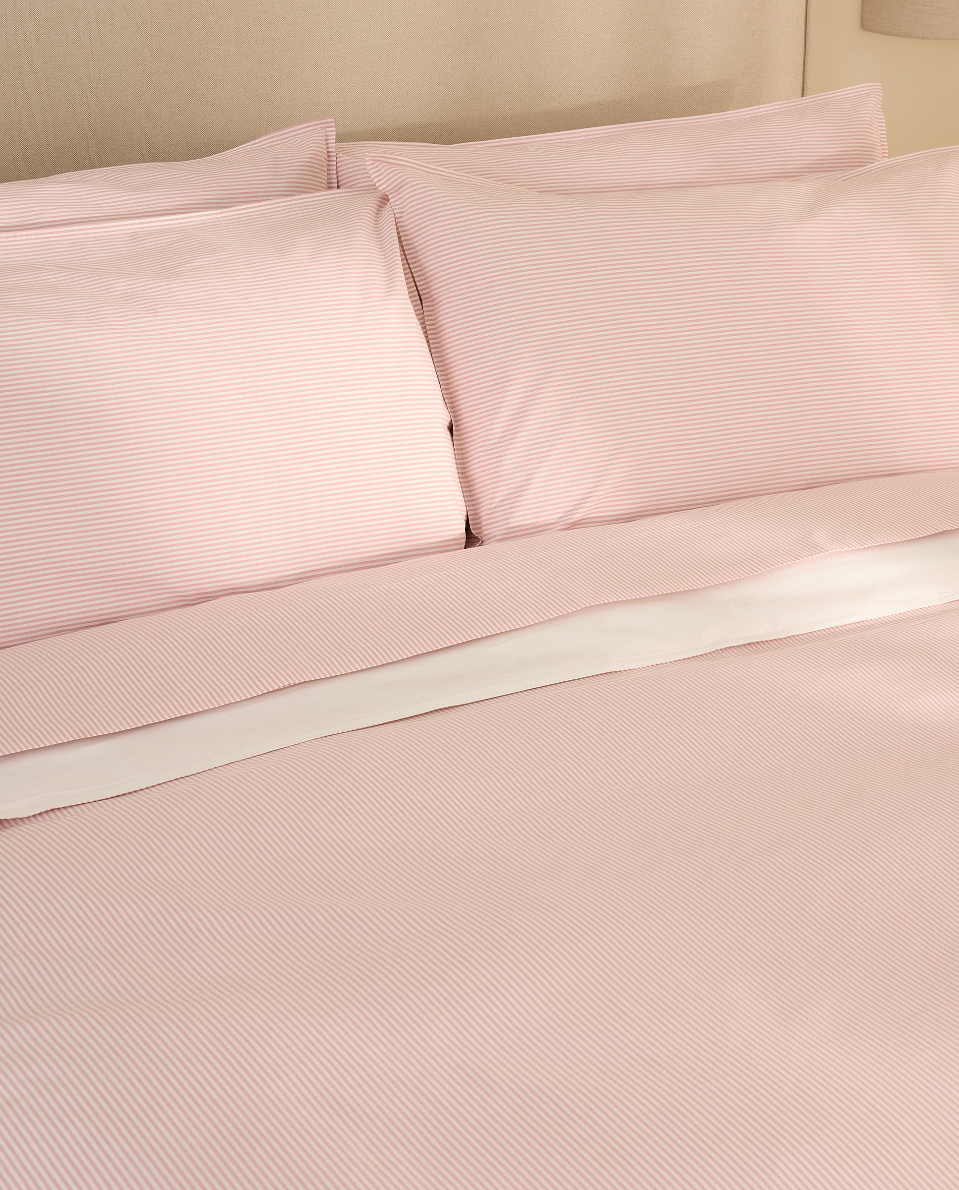 Conjunto de lençóis de algodão Oxford Rosa-4