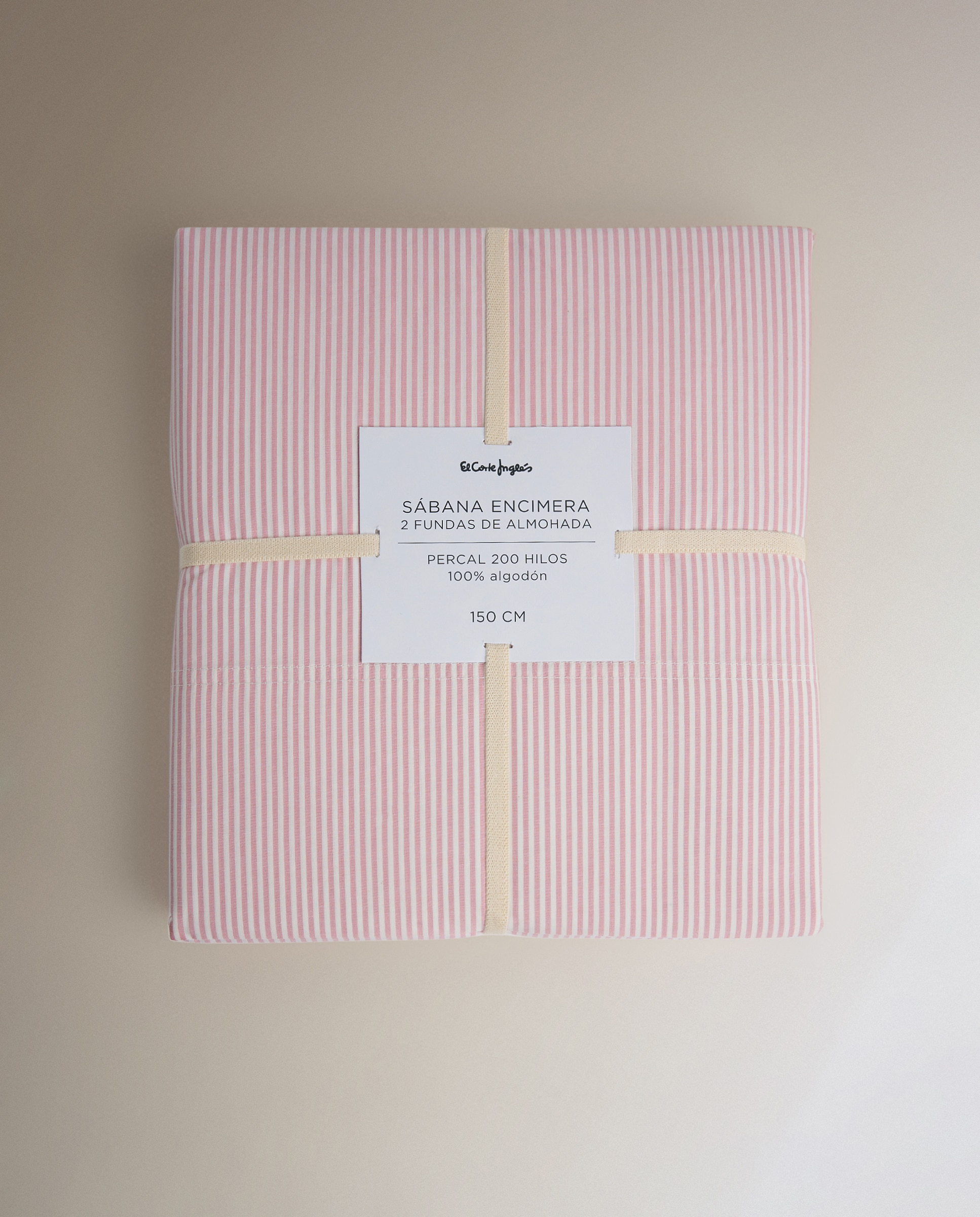 Conjunto de lençóis de algodão Oxford Rosa-5