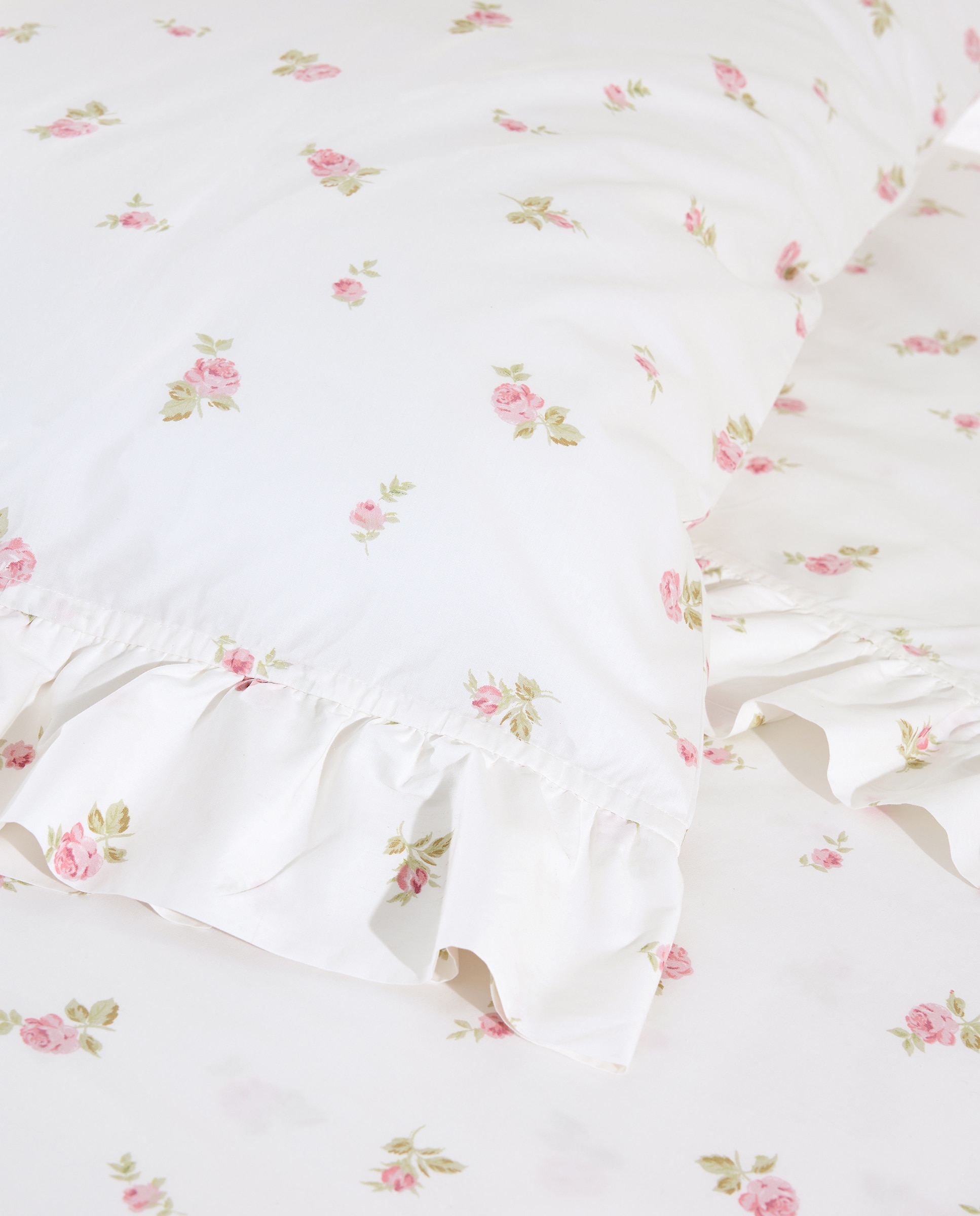 Juego de sábanas algodón percal Stella - Rosa Cama 90 cm Rosa-3