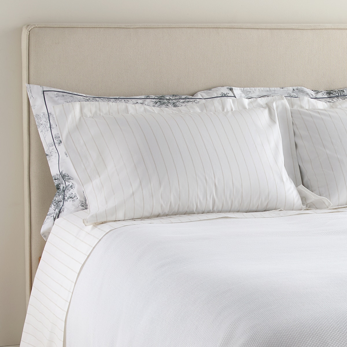 Conjunto de Lençóis de Algodão Percal 400 Fios Awe Bege-1