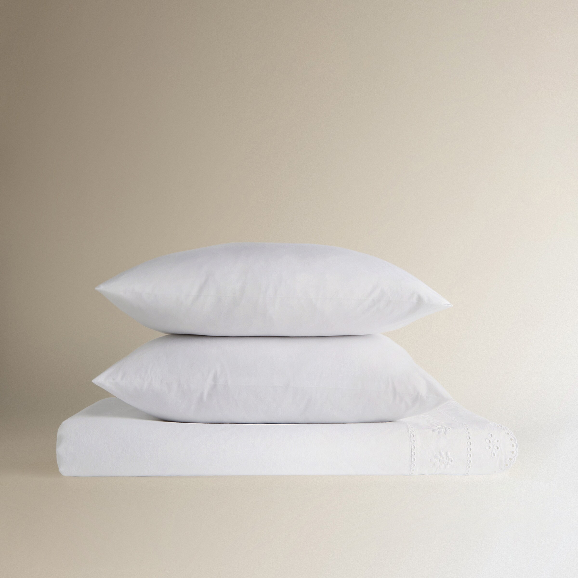 Conjunto de Lençóis de Algodão Nina Branco-3