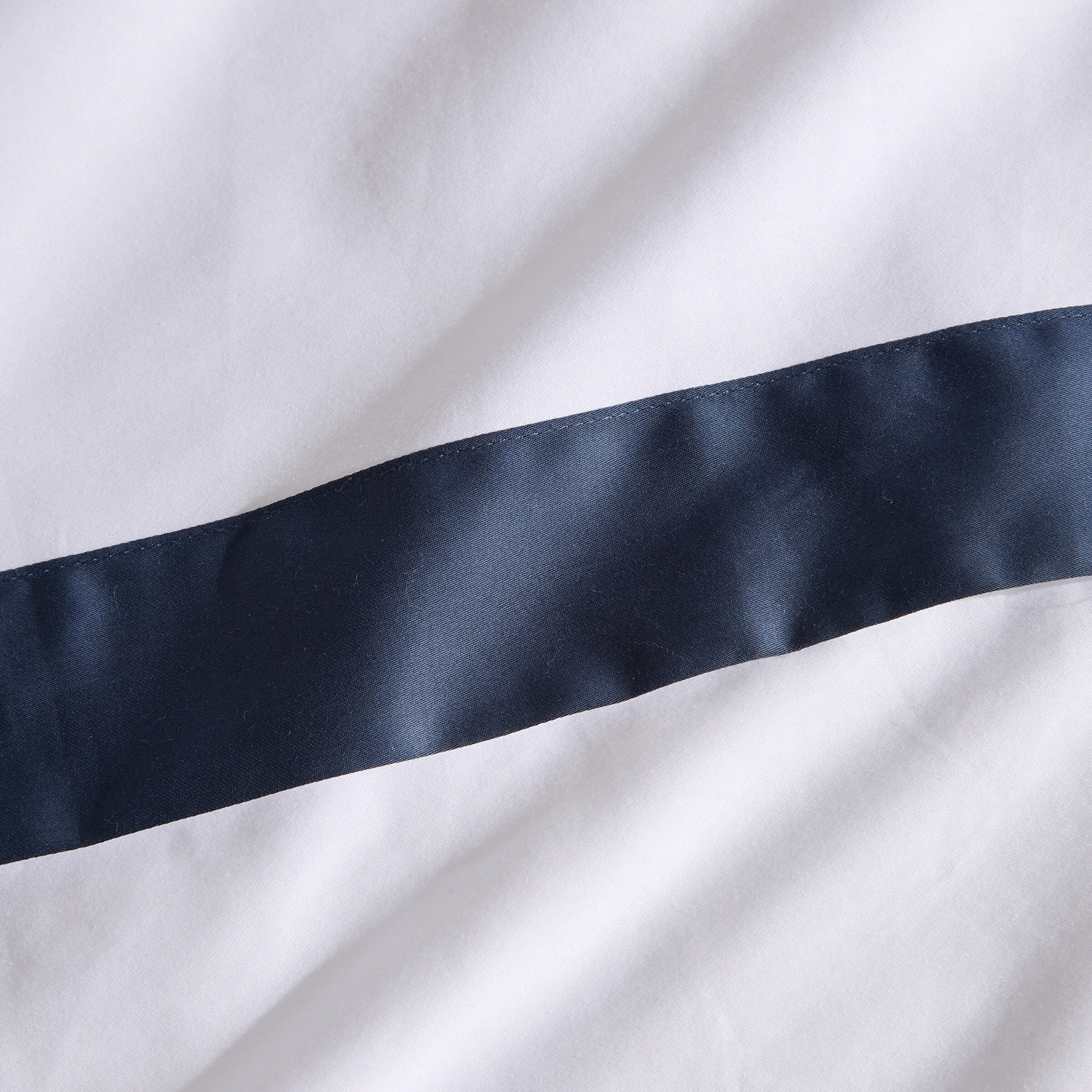 Lençol de Cima de Algodão Acetinado Avenue Azul-marinho-3