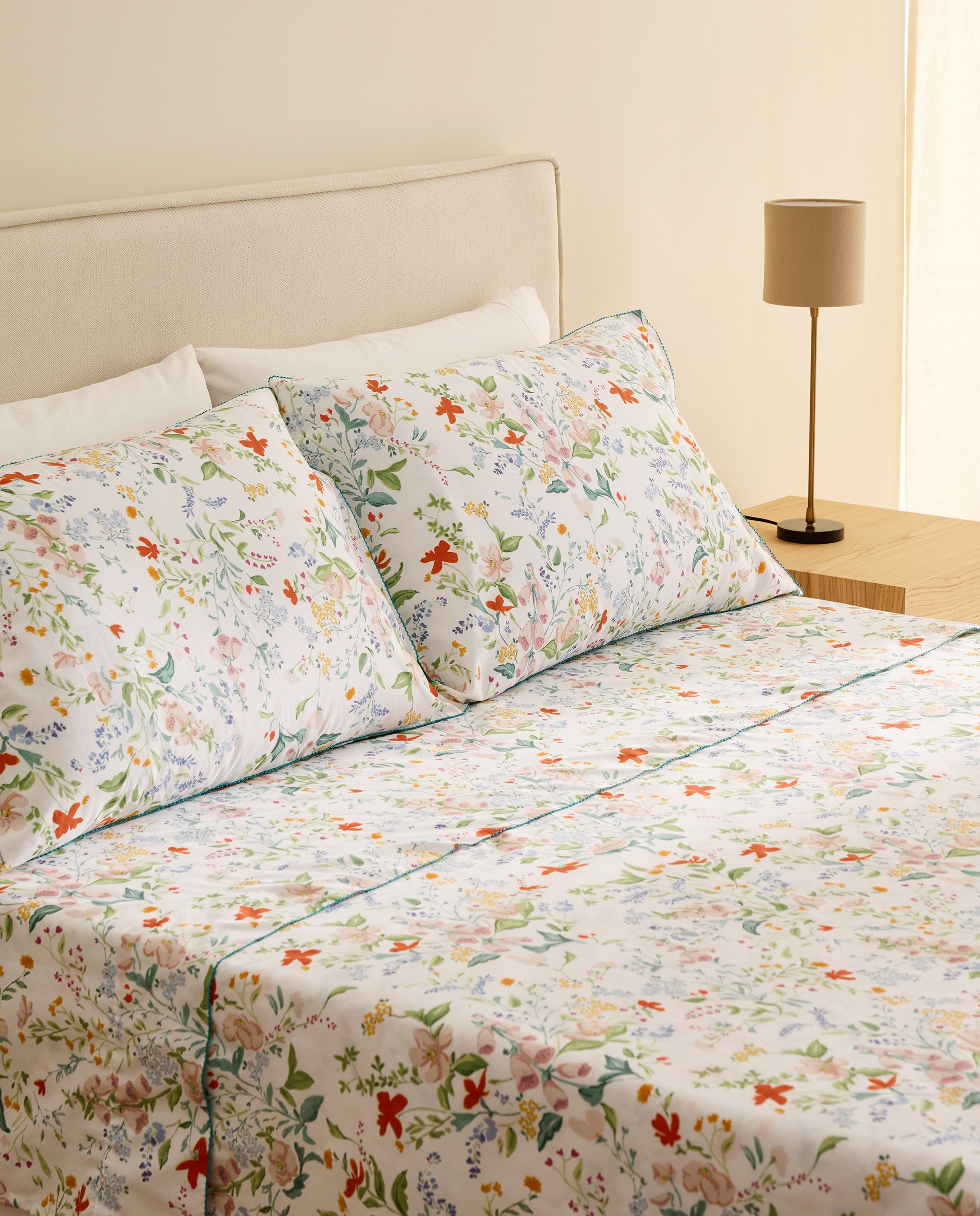 Conjunto de Lençóis de Algodão Cecile Multicolor-1