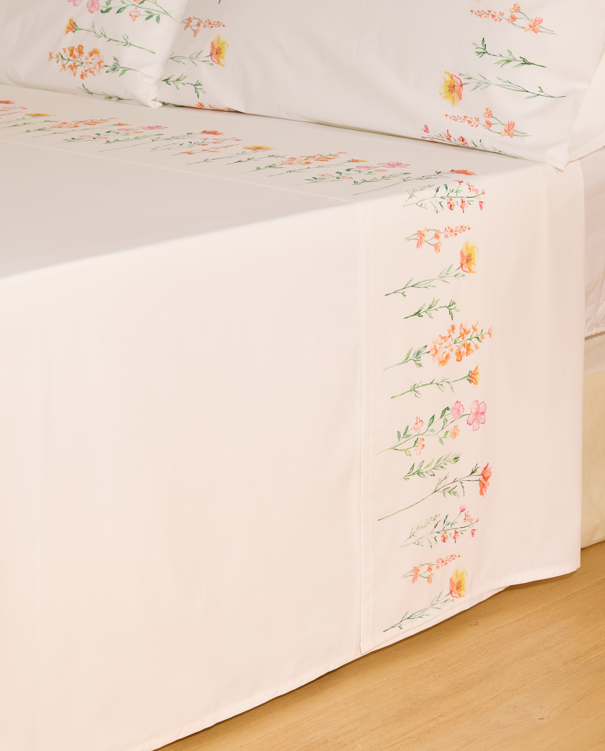 Jogo de lençóis de algodão Fleur Multicolor-2