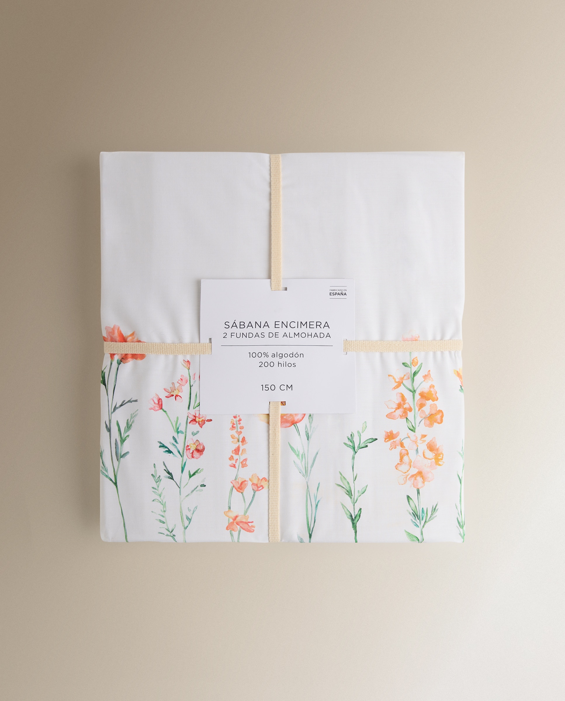 Jogo de lençóis de algodão Fleur Multicolor-6