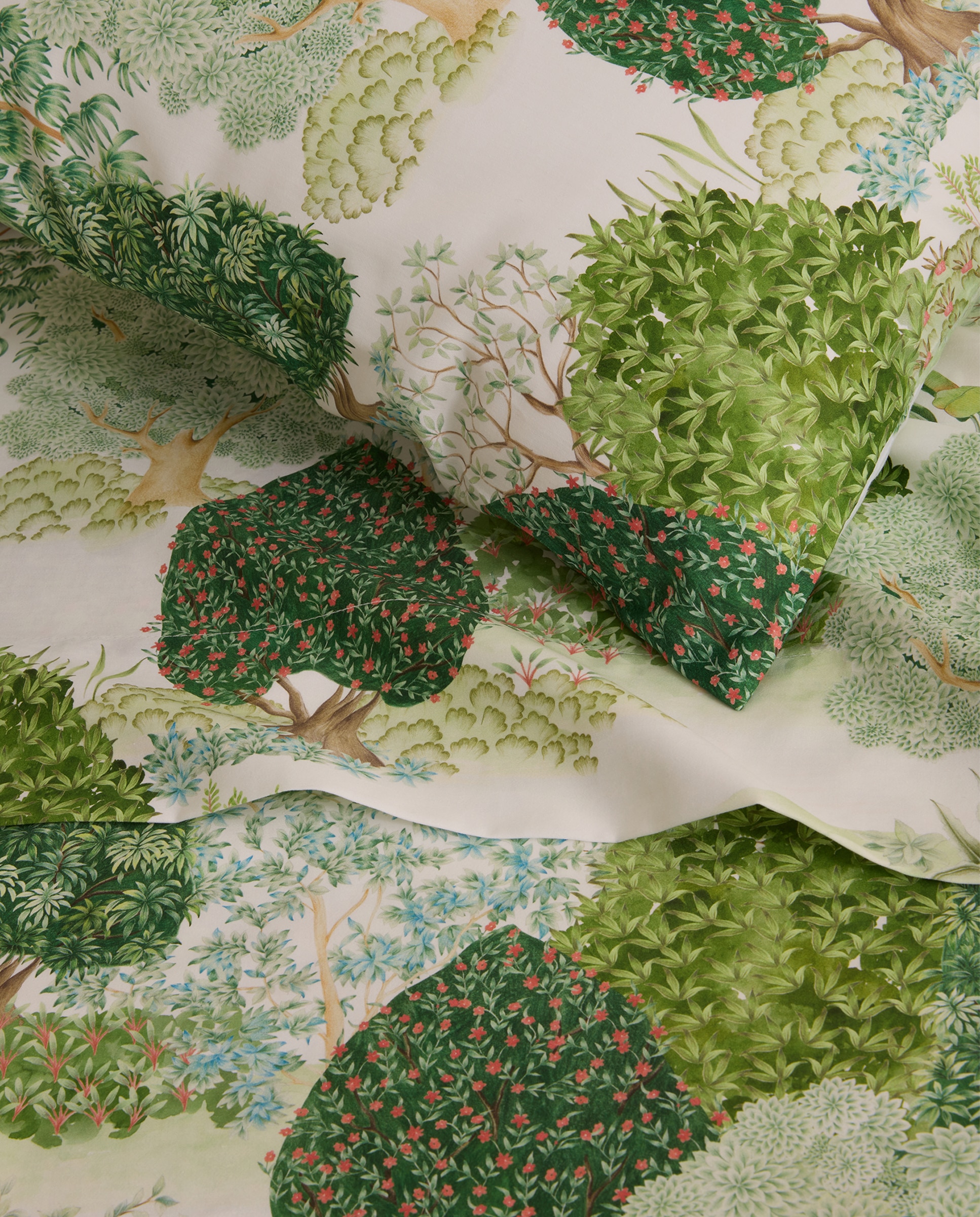 Conjunto de Lençóis de Algodão Acetinado Lodhi Verde-3