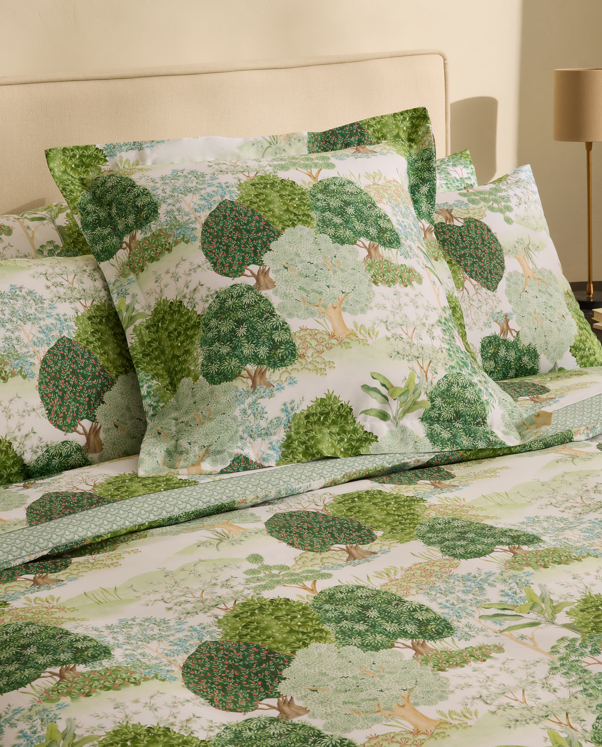 Conjunto de Lençóis de Algodão Acetinado Lodhi Verde-4